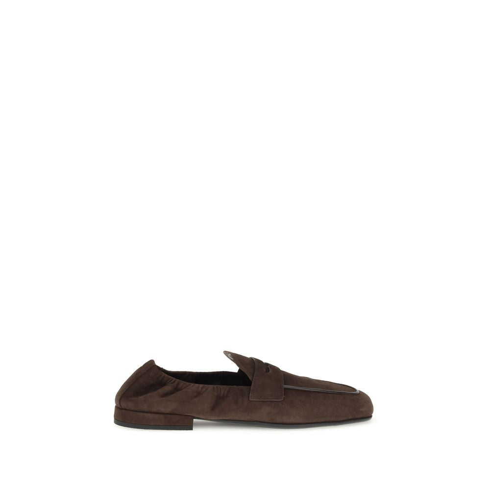 Brown Lamb Ovis Aries Aries Slip-On Loafers - ventzia