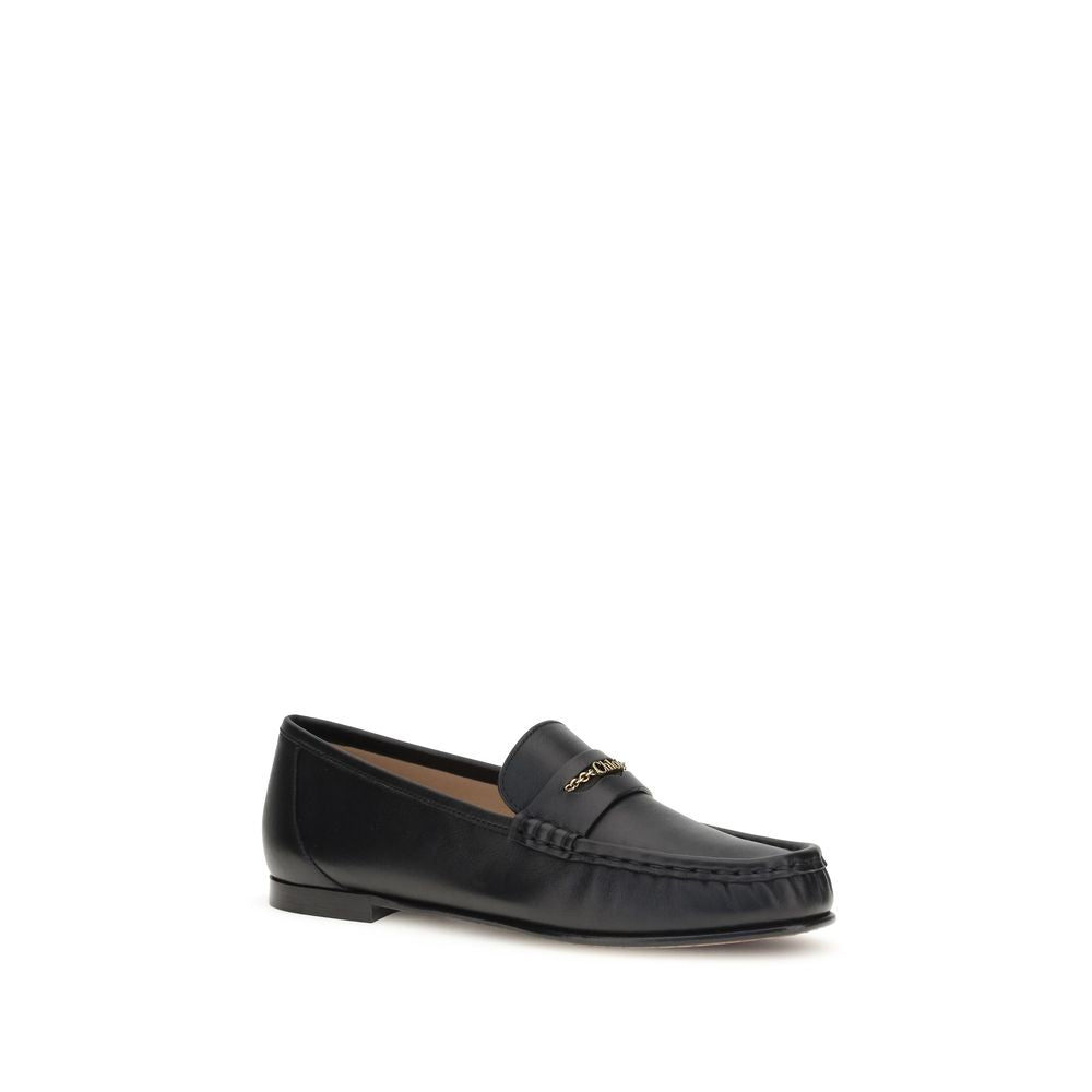 Black Calf Leather Bos Taurus Slip-On Loafers - ventzia