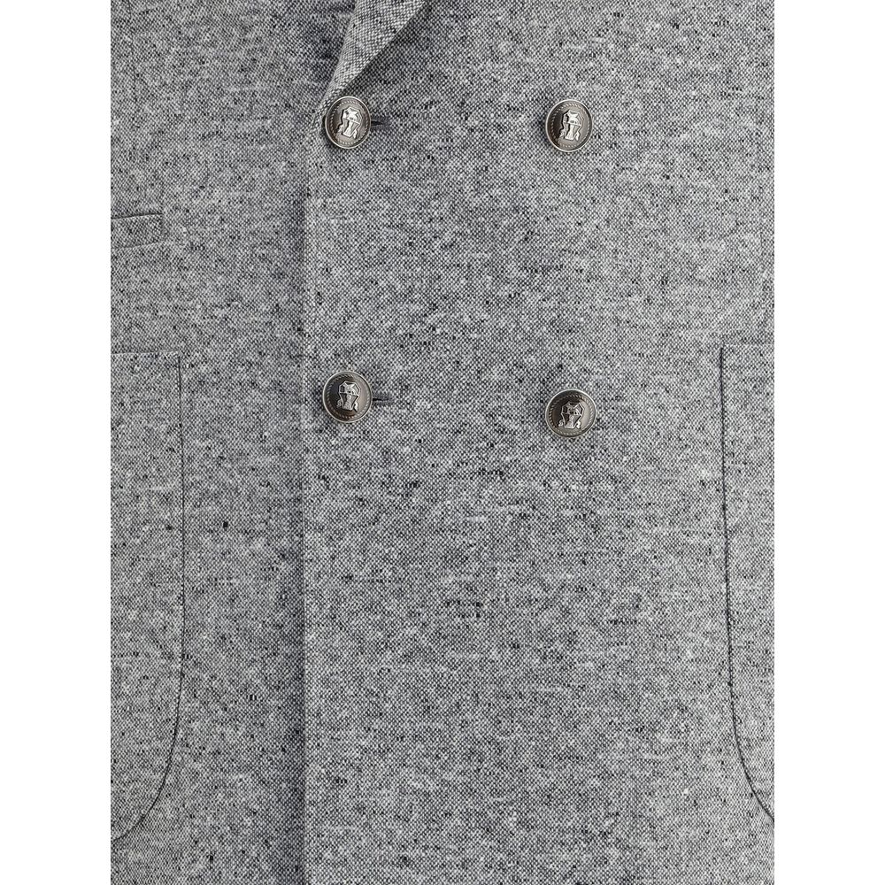 Gray Wool Two-Piece Suit - ventzia