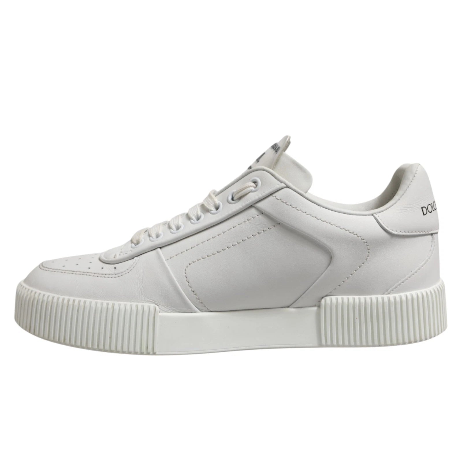 White Miami Leather Low Top Men Sneakers Shoes - ventzia