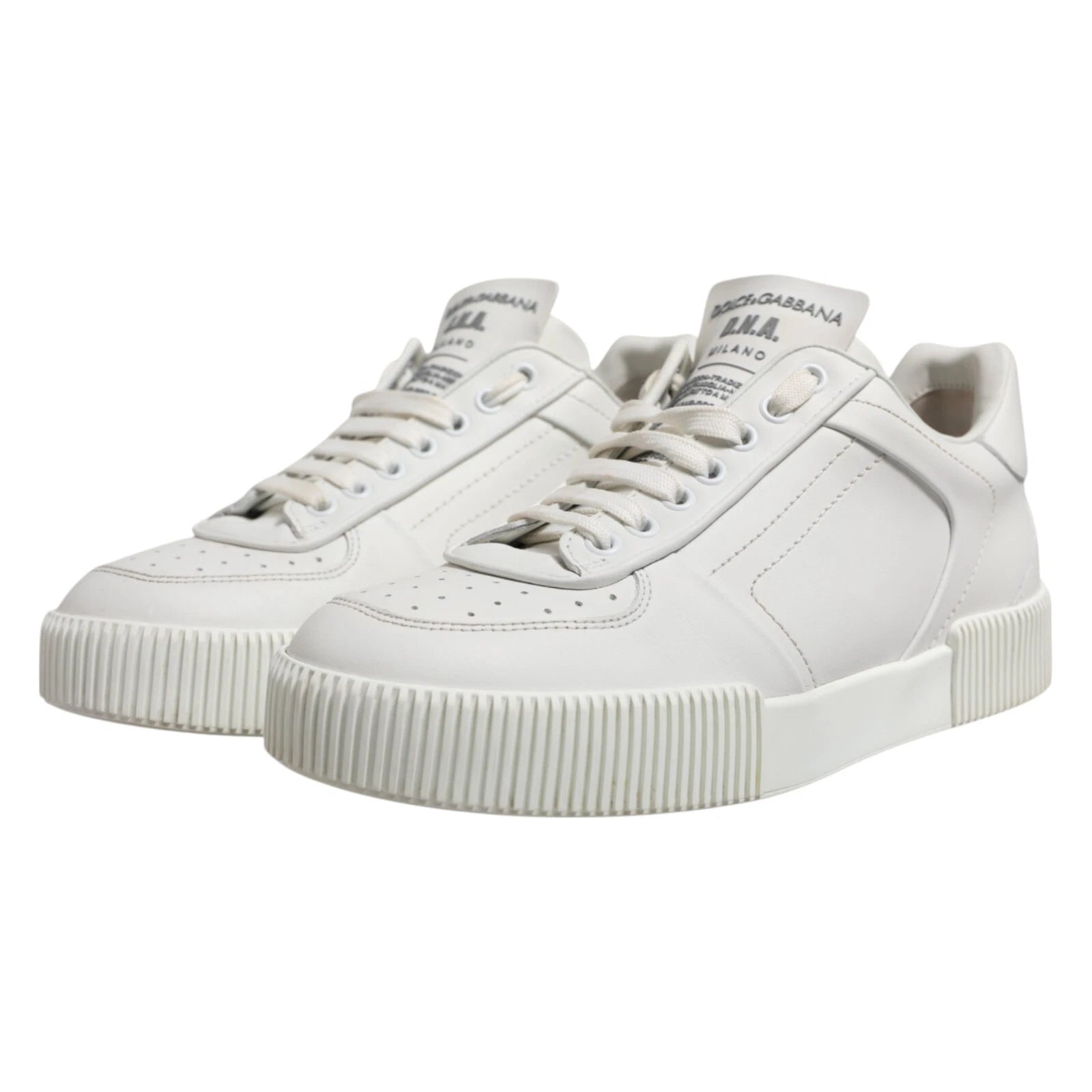 White Miami Leather Low Top Men Sneakers Shoes - ventzia