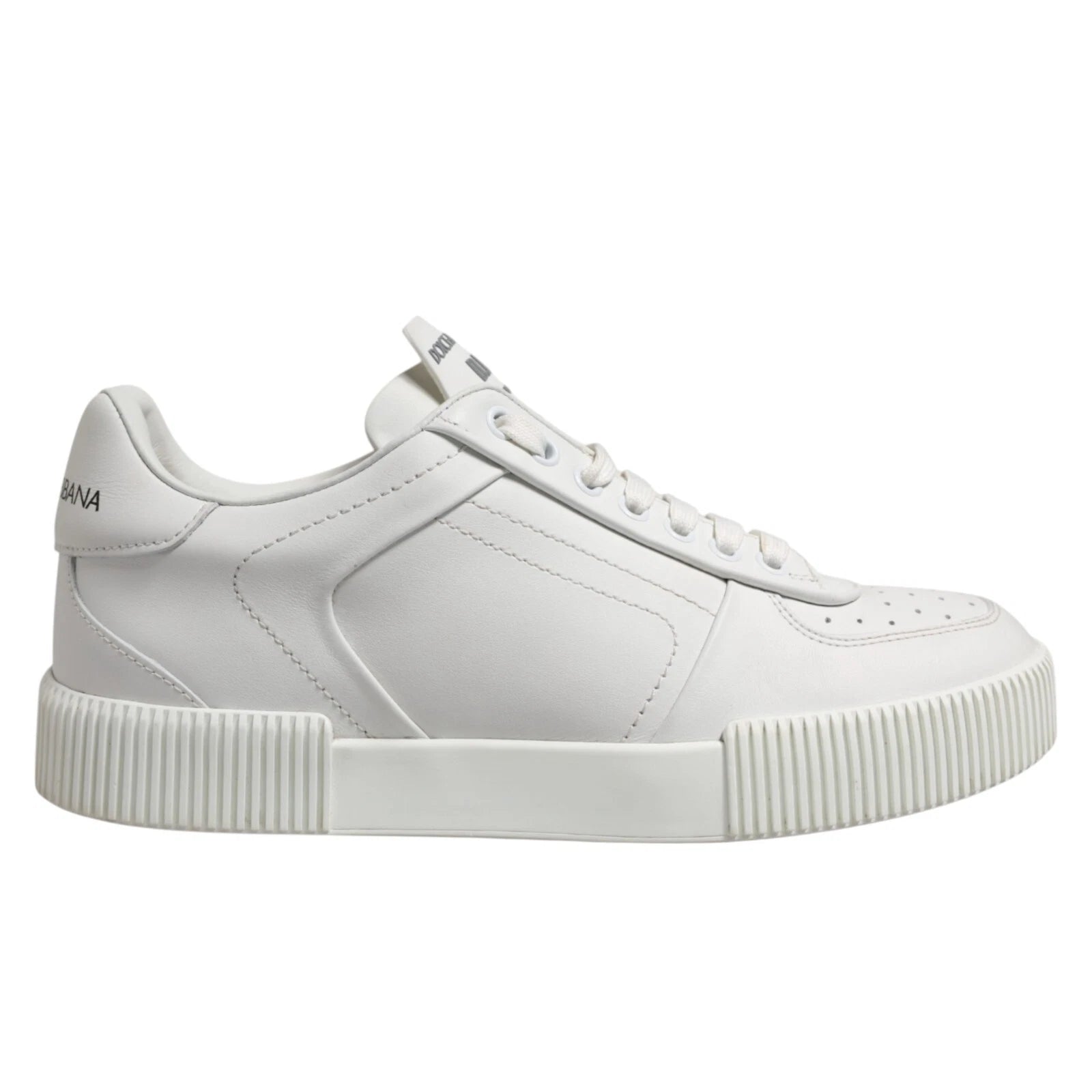 White Miami Leather Low Top Men Sneakers Shoes - ventzia