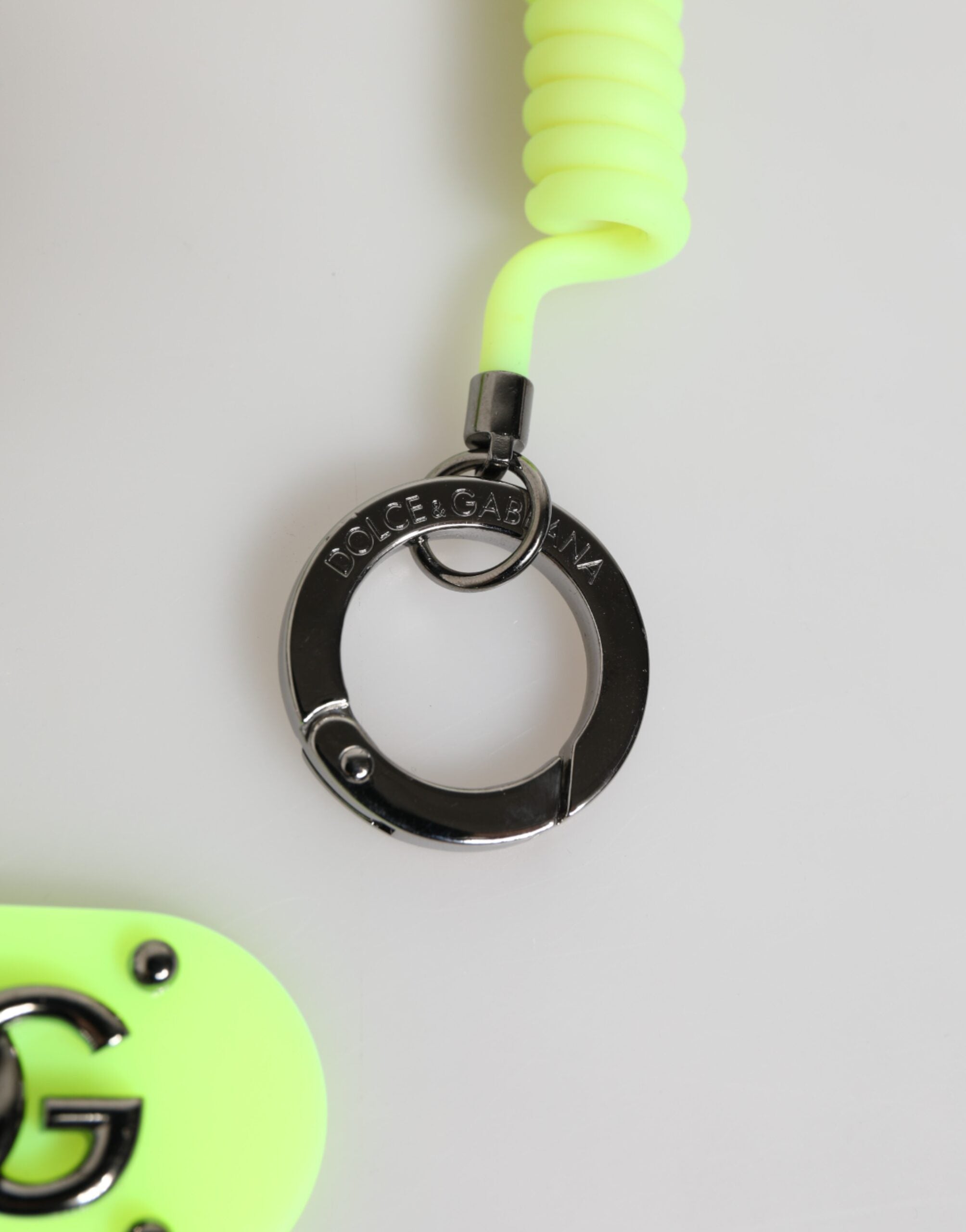 Green Springy Key Holder DG Logo Men's Keychain - ventzia
