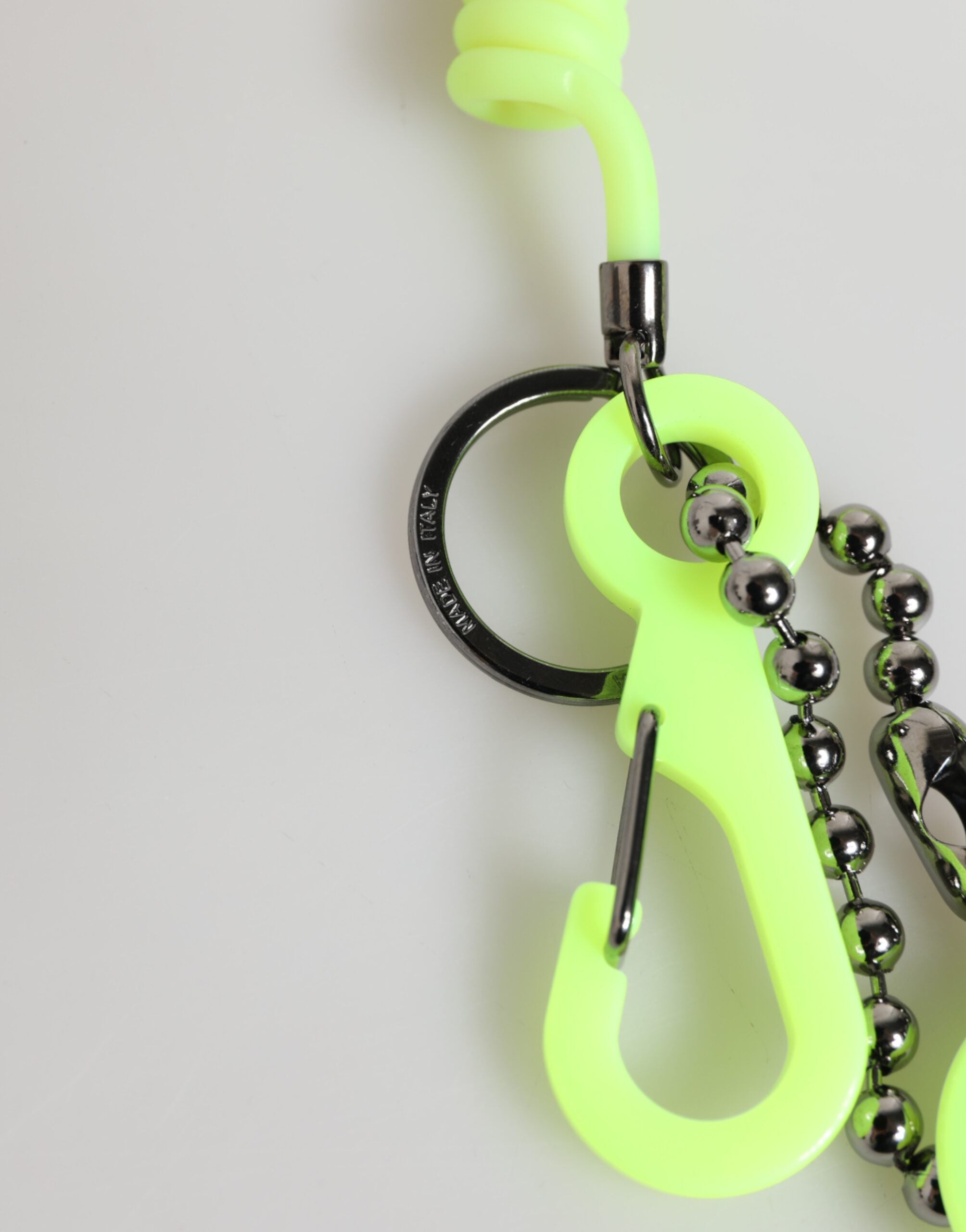 Green Springy Key Holder DG Logo Men's Keychain - ventzia