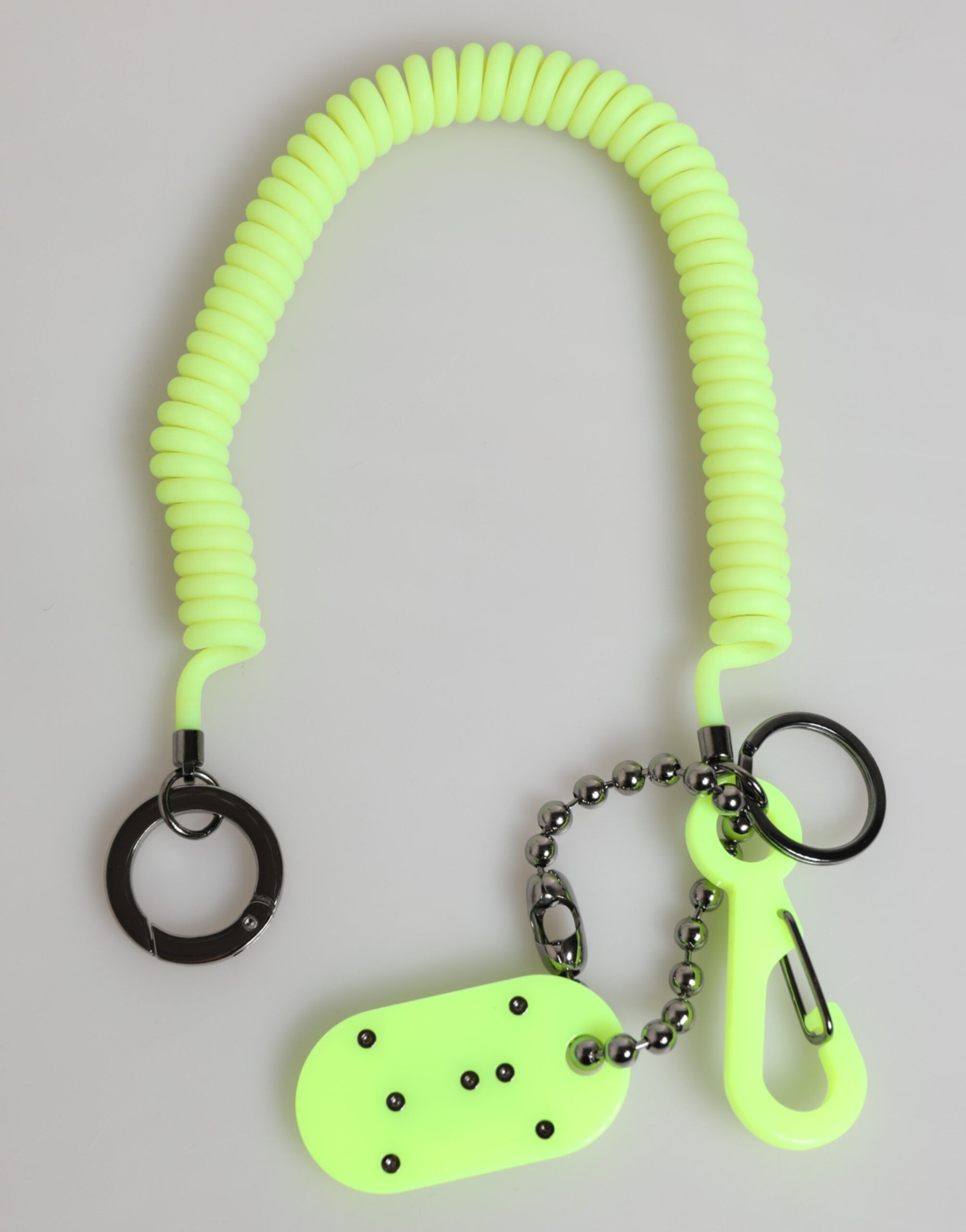 Green Springy Key Holder DG Logo Men's Keychain - ventzia