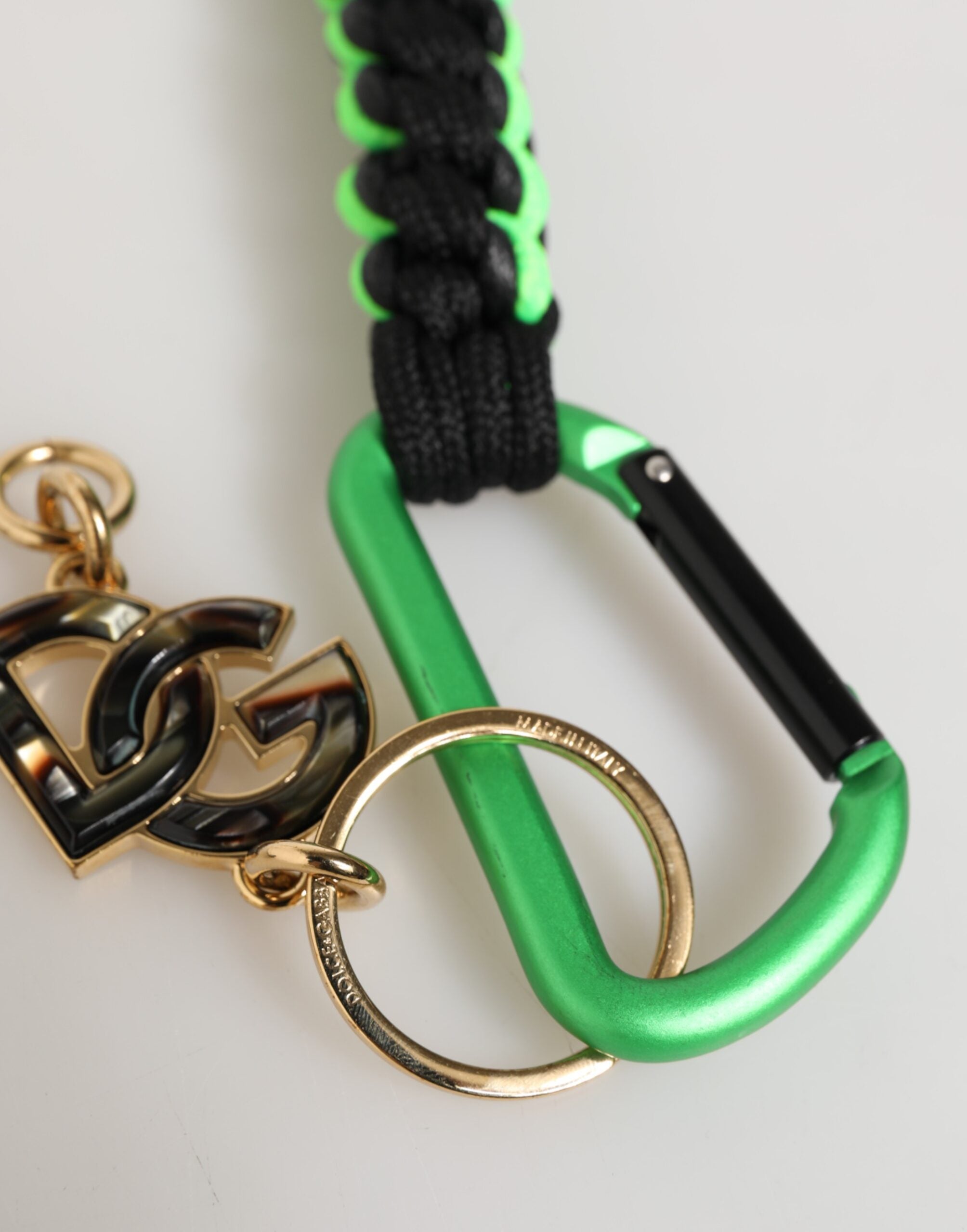 Multicolor Polyester Tape String DG Logo Keychain Keyring - ventzia