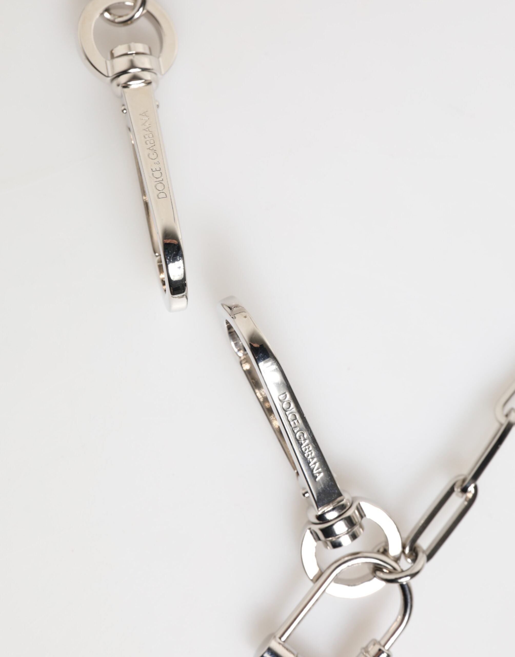 Silver Tone Metal Chain DG Logo Pendant Men Necklace - ventzia