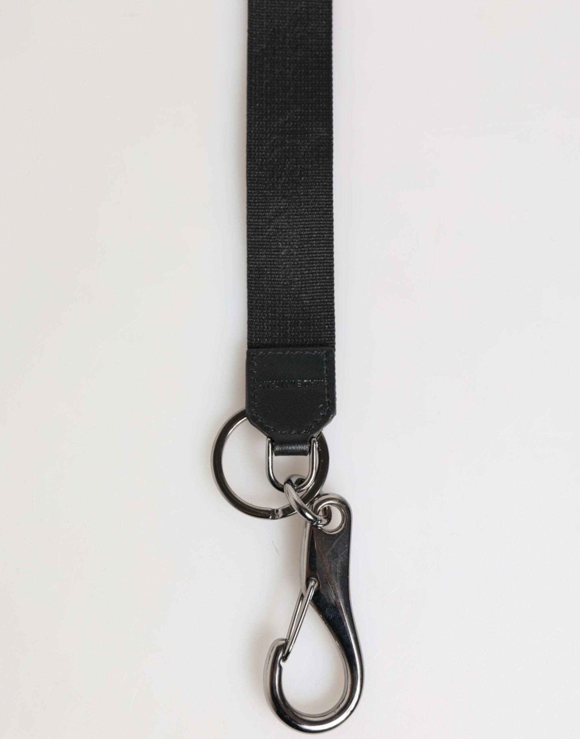 Black Red Polyester DG Logo Silver Men Keychain Keyring - ventzia