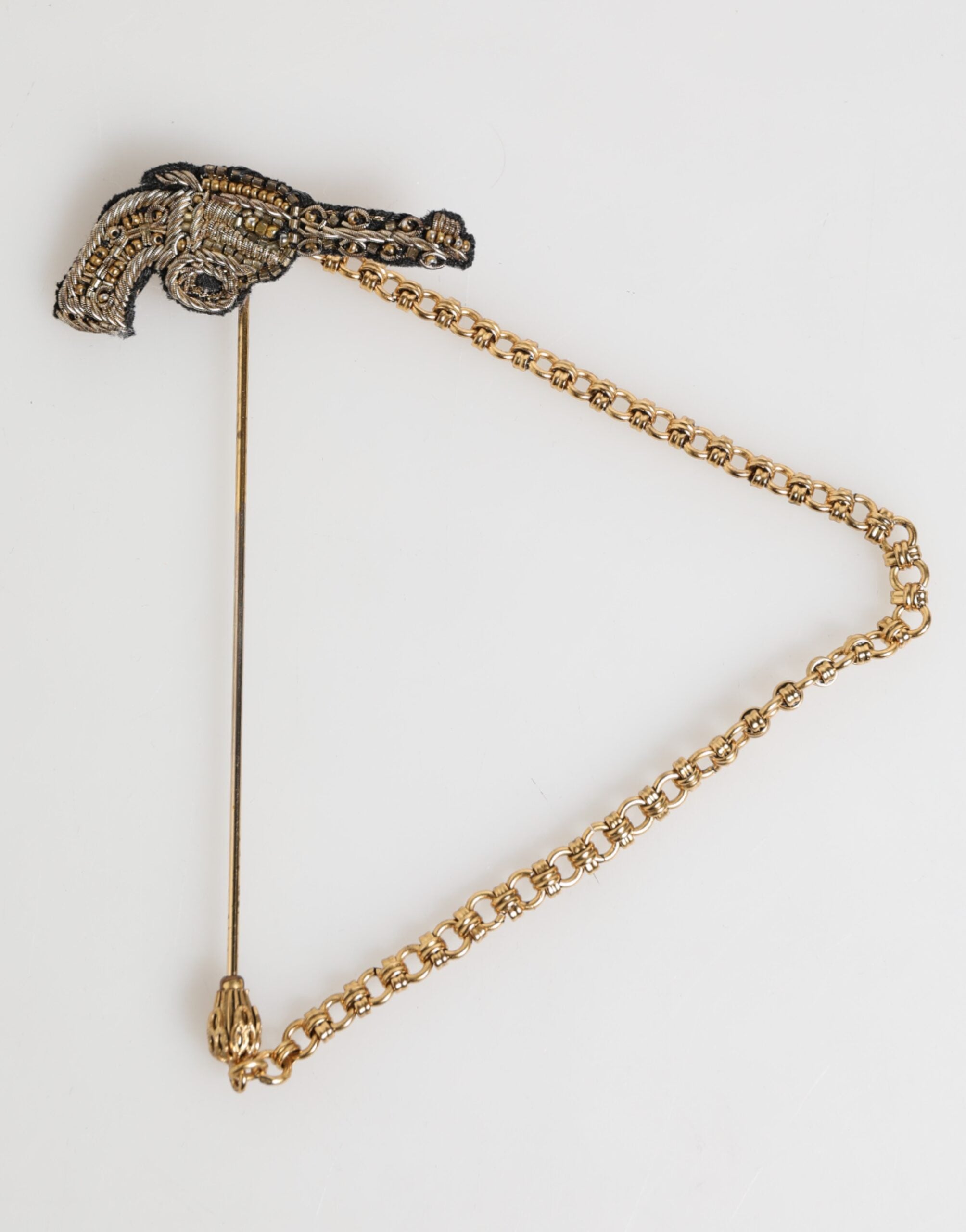 Lapel Pin Brass Copper Revolver Men Accessories Brooch - ventzia