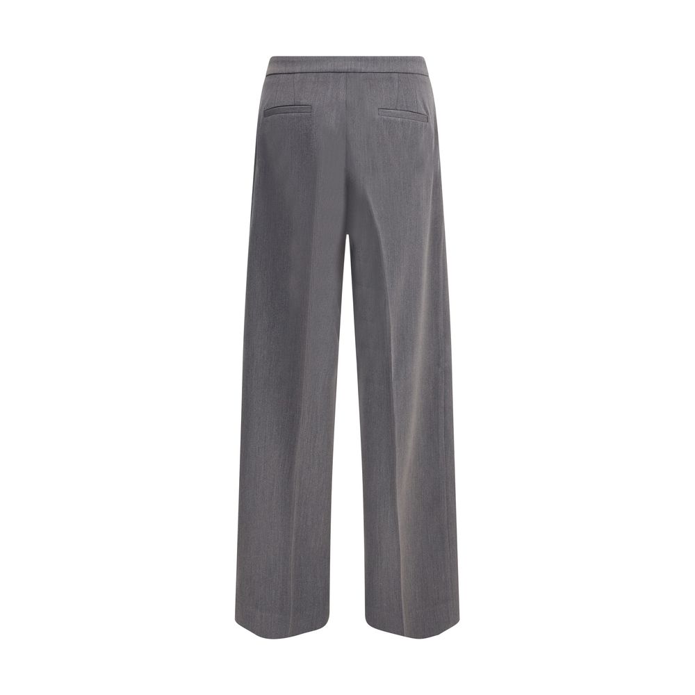 Gray Polyester Casual Pants - ventzia
