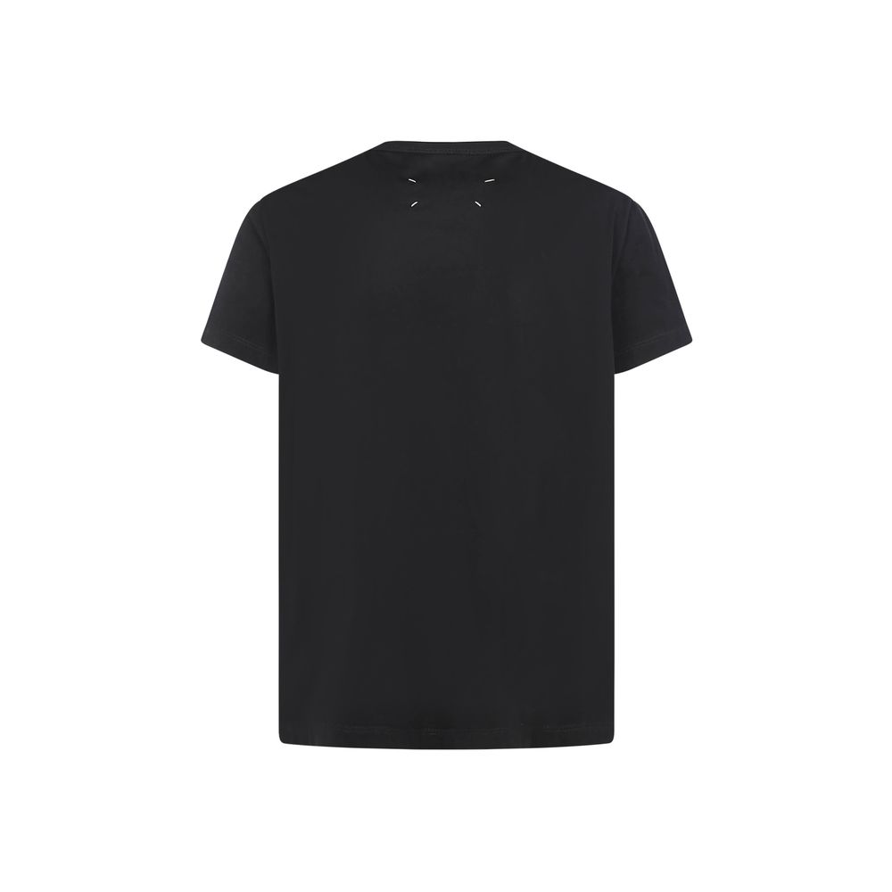 Black Cotton T-Shirt - ventzia