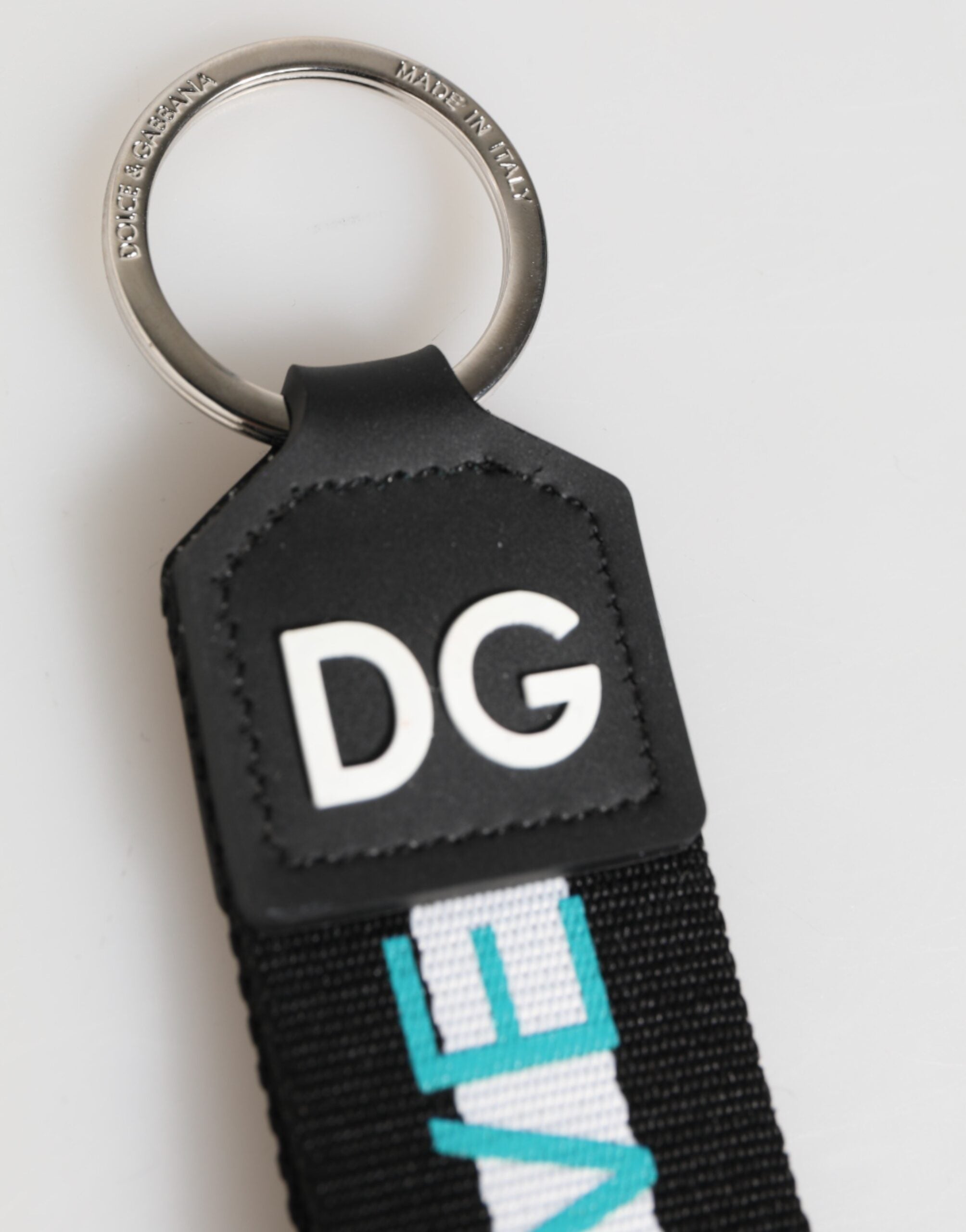 Multicolor Logo Polyester Brass Holder Keychain Keyring - ventzia