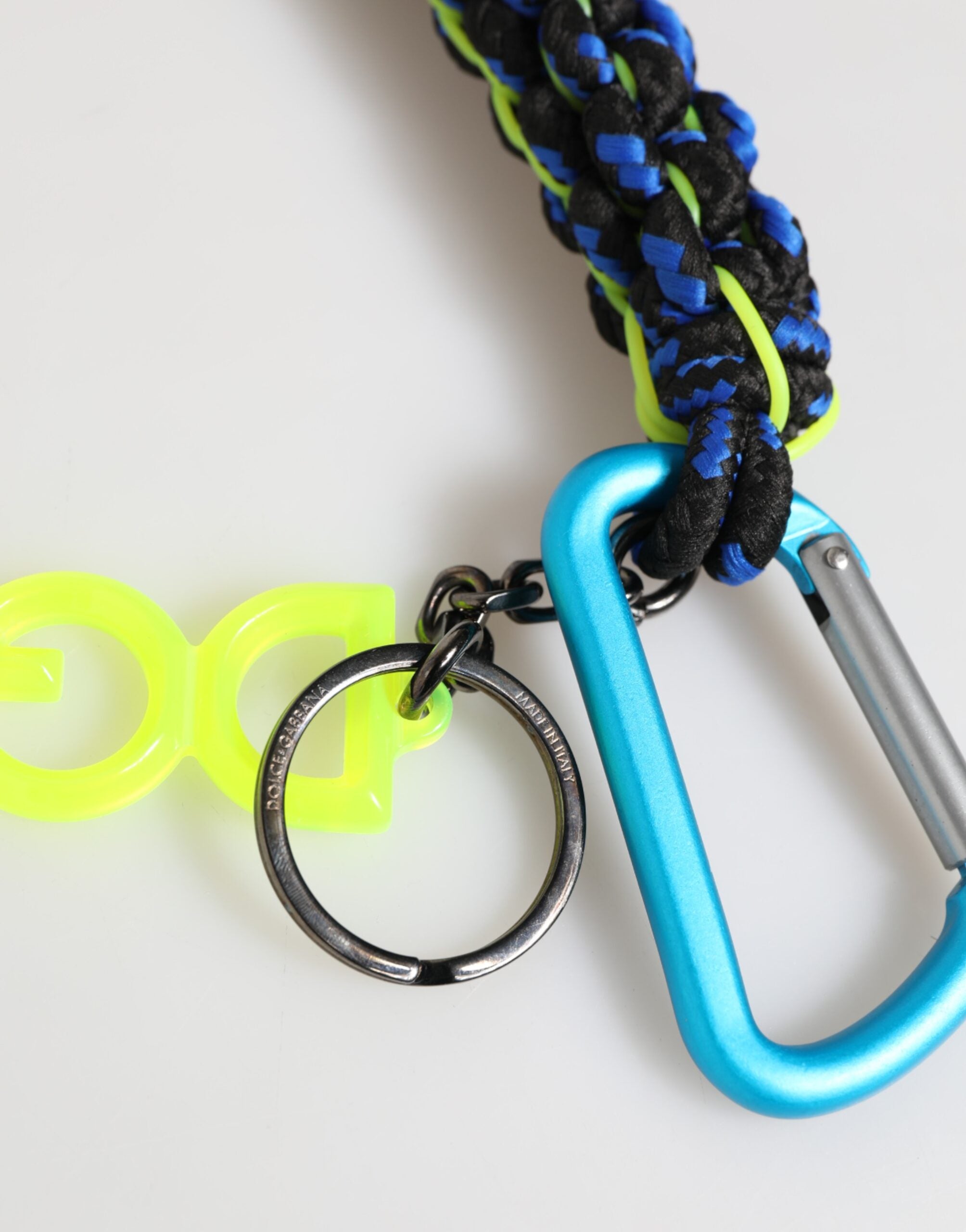 Multicolor Polyester Tape String DG Logo Keychain Keyring - ventzia