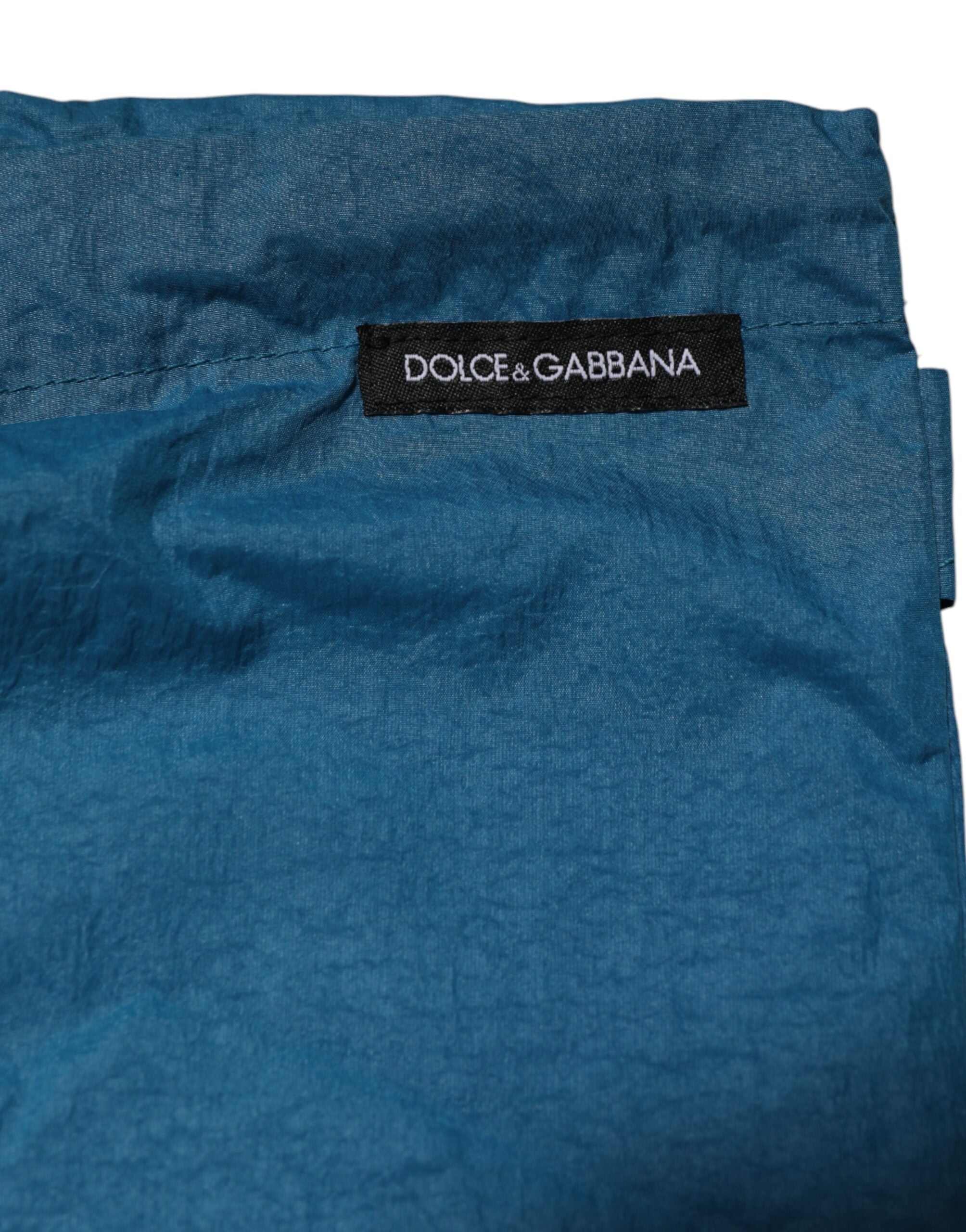Blue Logo Waistband Beachwear Shorts Swimwear - ventzia