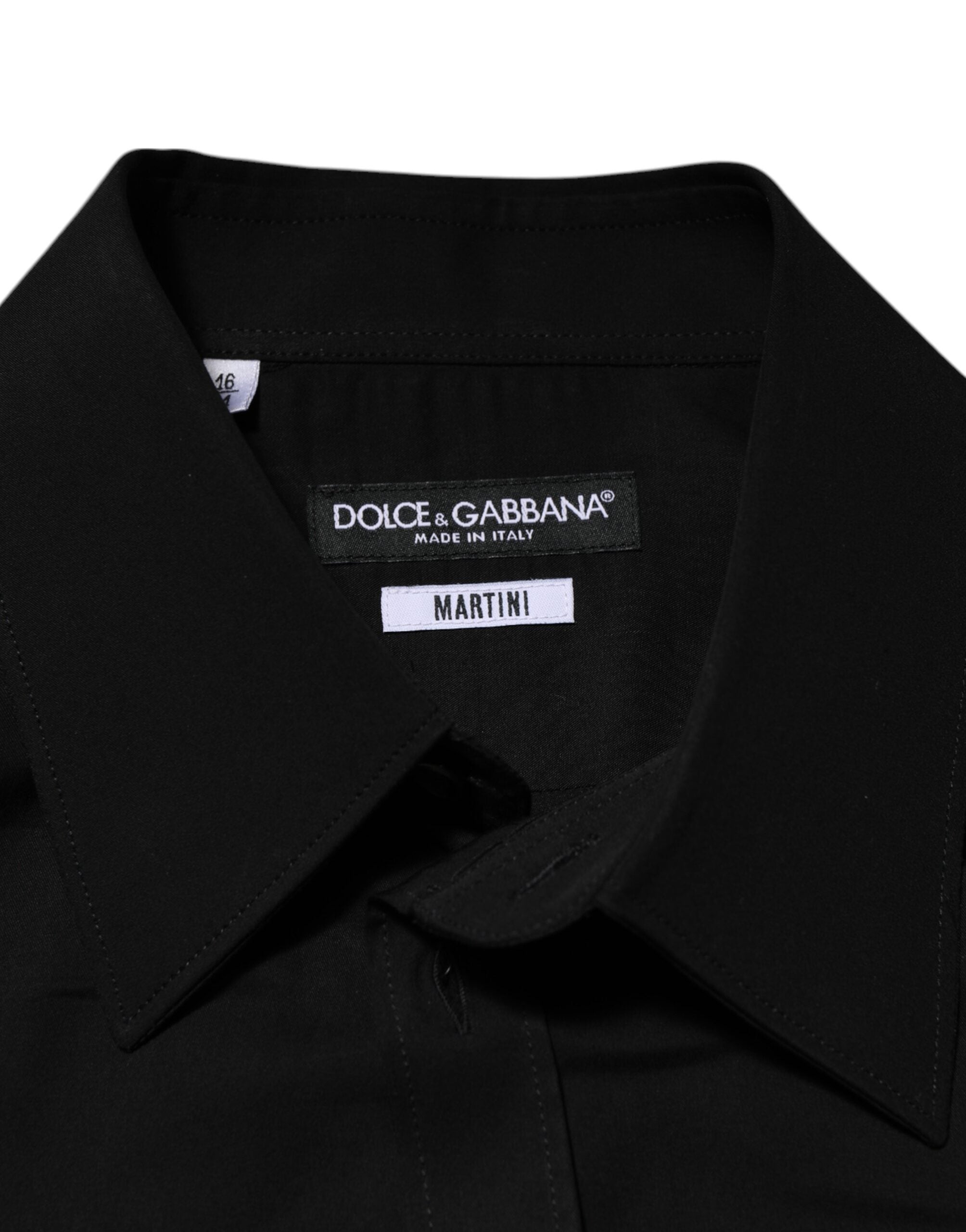 Black Viscose Long Sleeve Formal Dress Shirt - ventzia