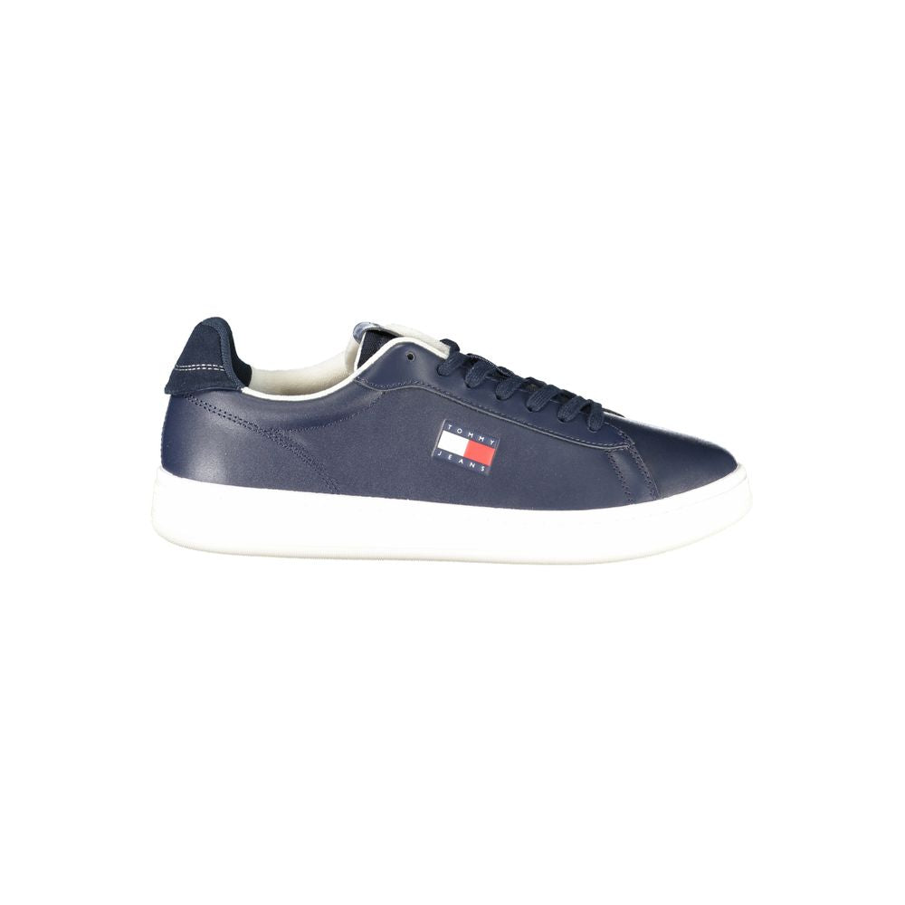 Blue Polyurethane Men Sneaker - ventzia