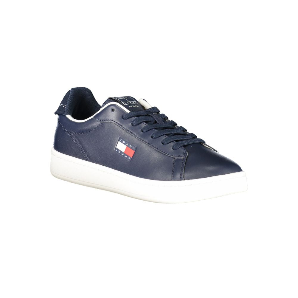 Blue Polyurethane Men Sneaker - ventzia