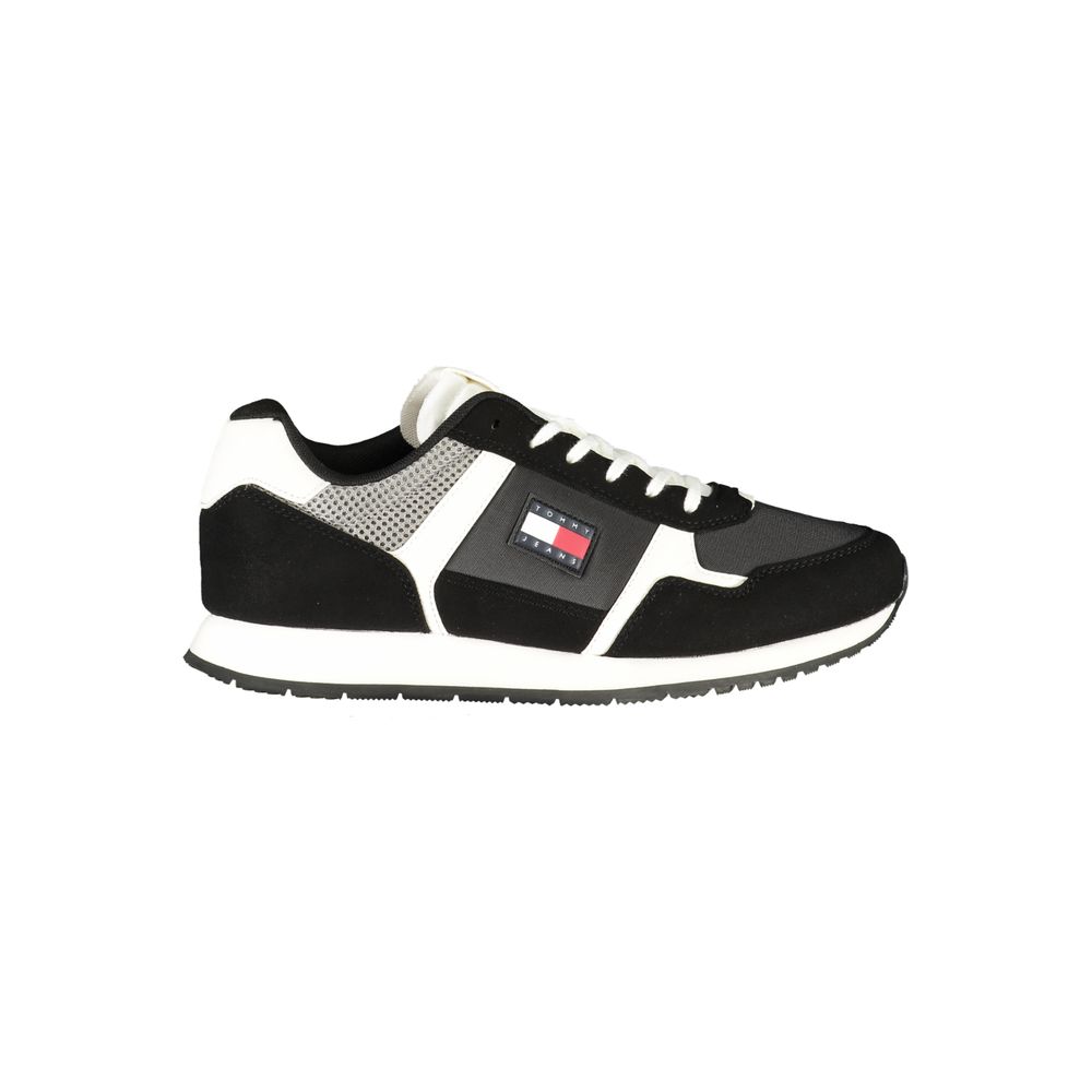 Black Polyurethane Men Sneaker - ventzia