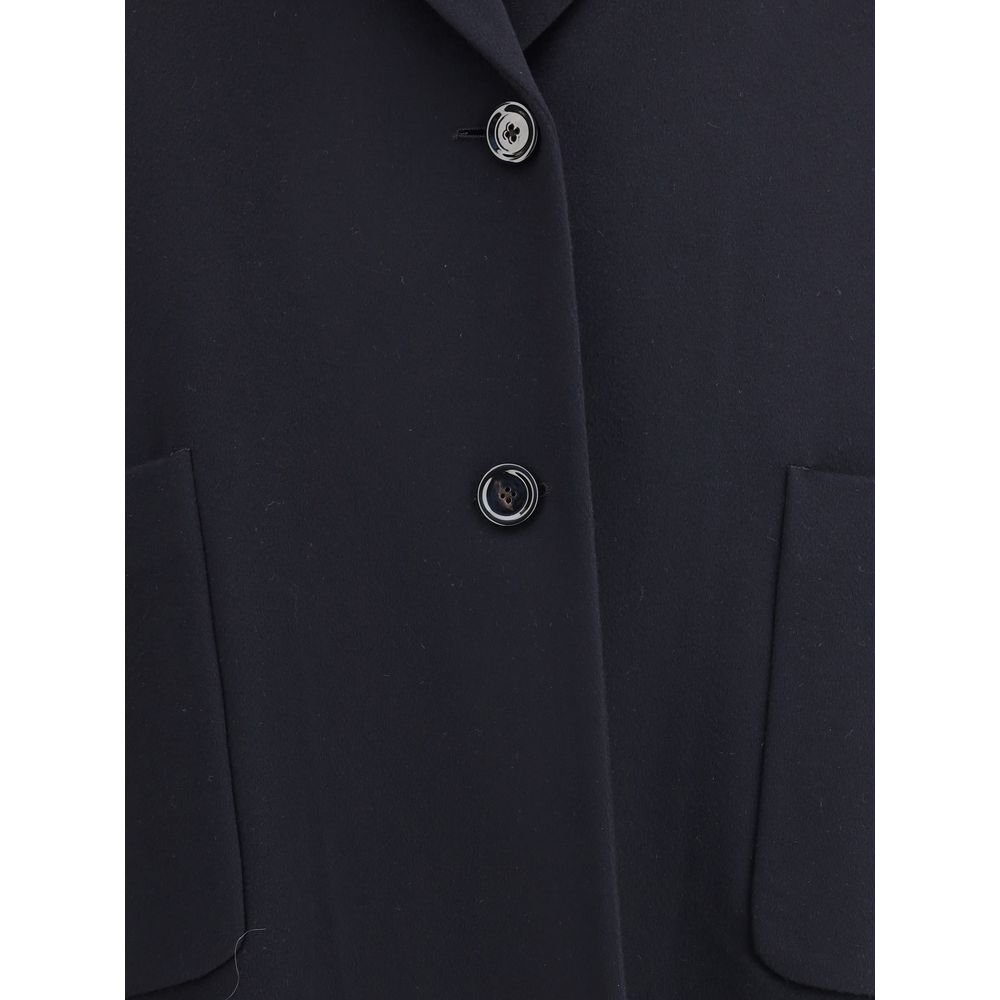 Black Cashmere Coat - ventzia