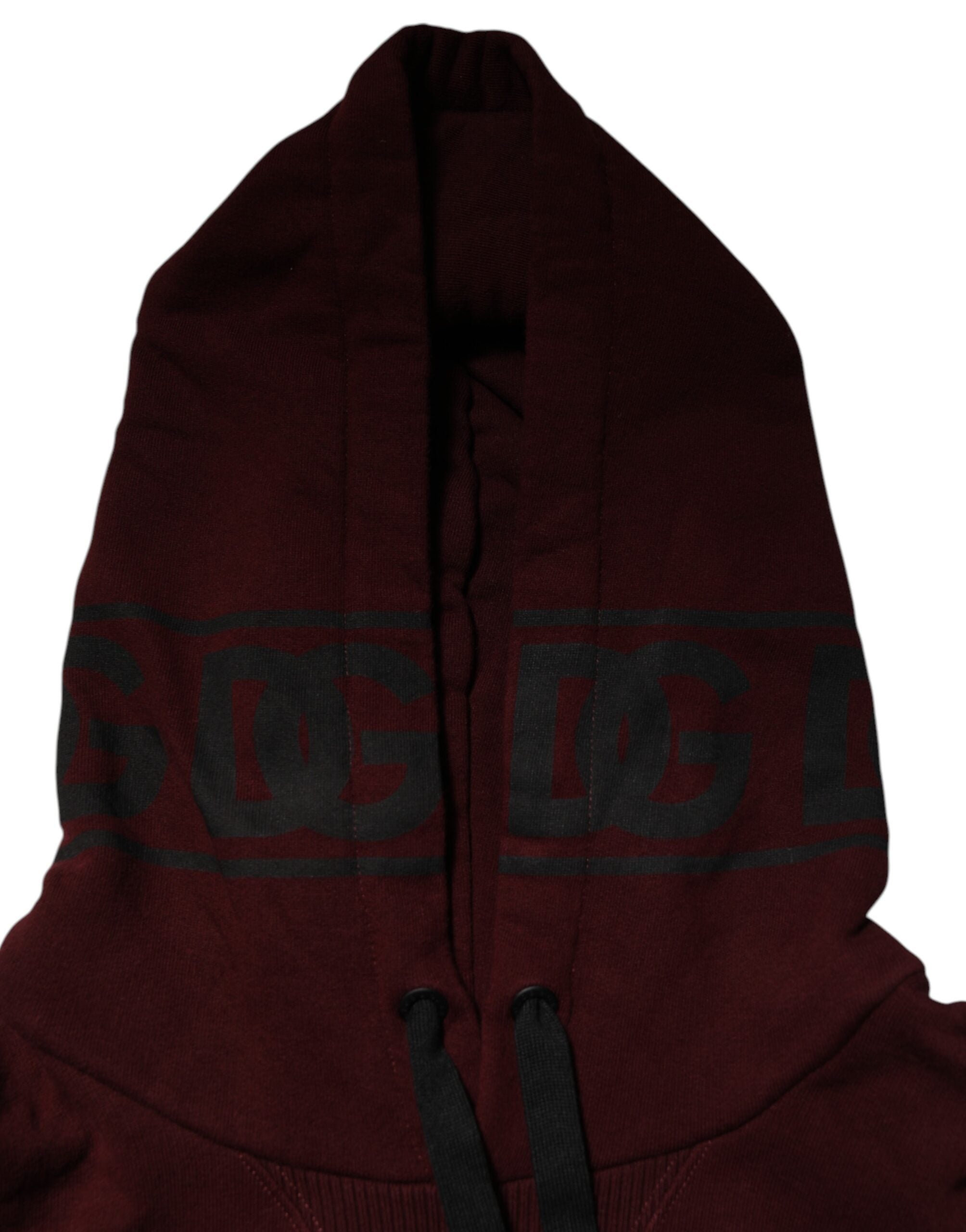 Burgundy Cotton Plaid Lined Men Hoodie Sweater - ventzia