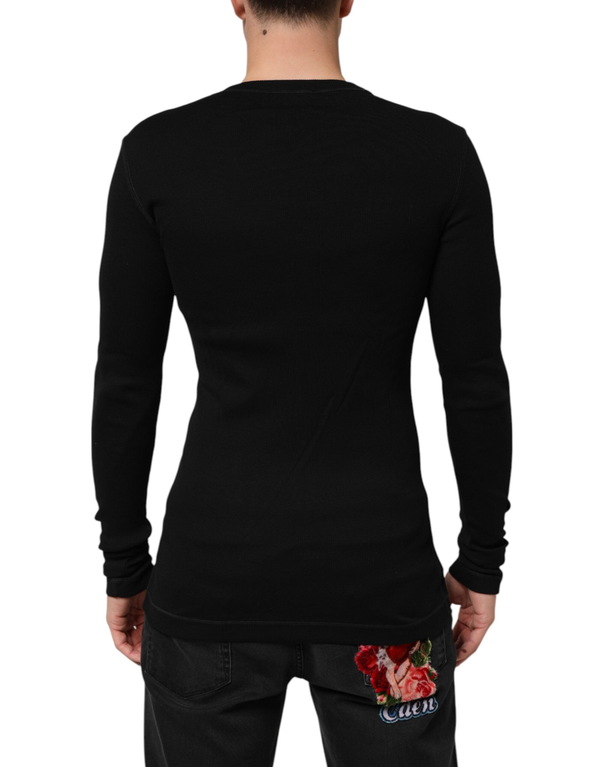 Black Cotton Button Up Men Cardigan Sweater - ventzia
