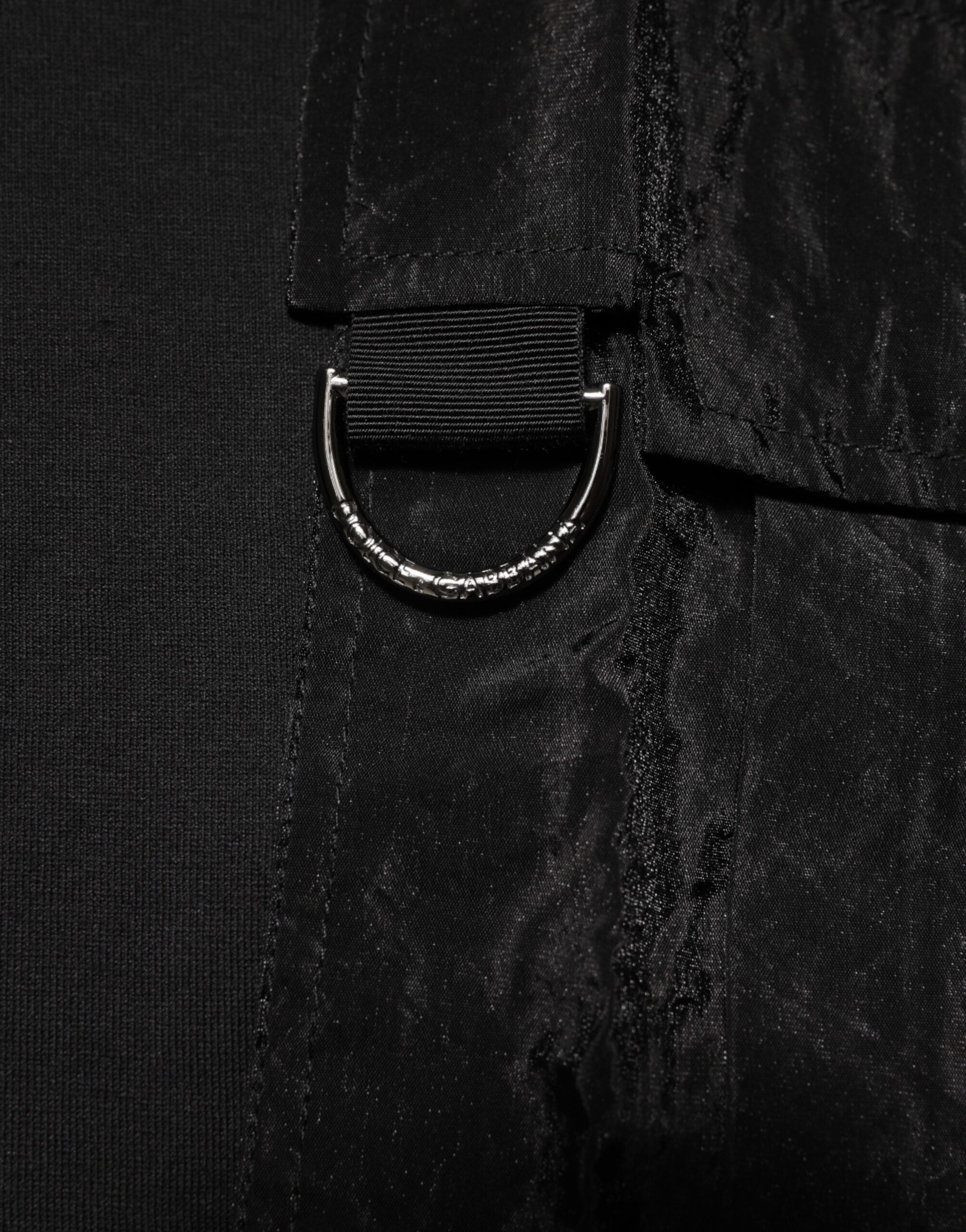 Black Cotton Embroidered DG Logo Pocket T-shirt - ventzia