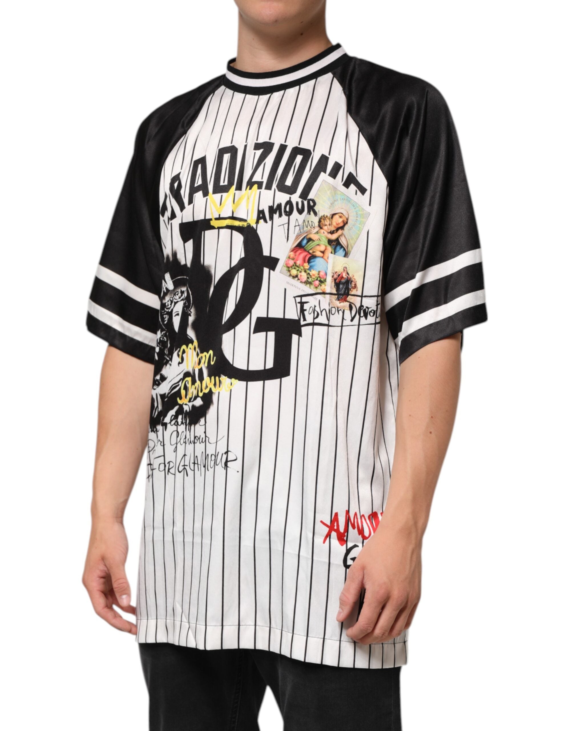 Tradizione Graffiti Print Oversized Men T-shirt - ventzia