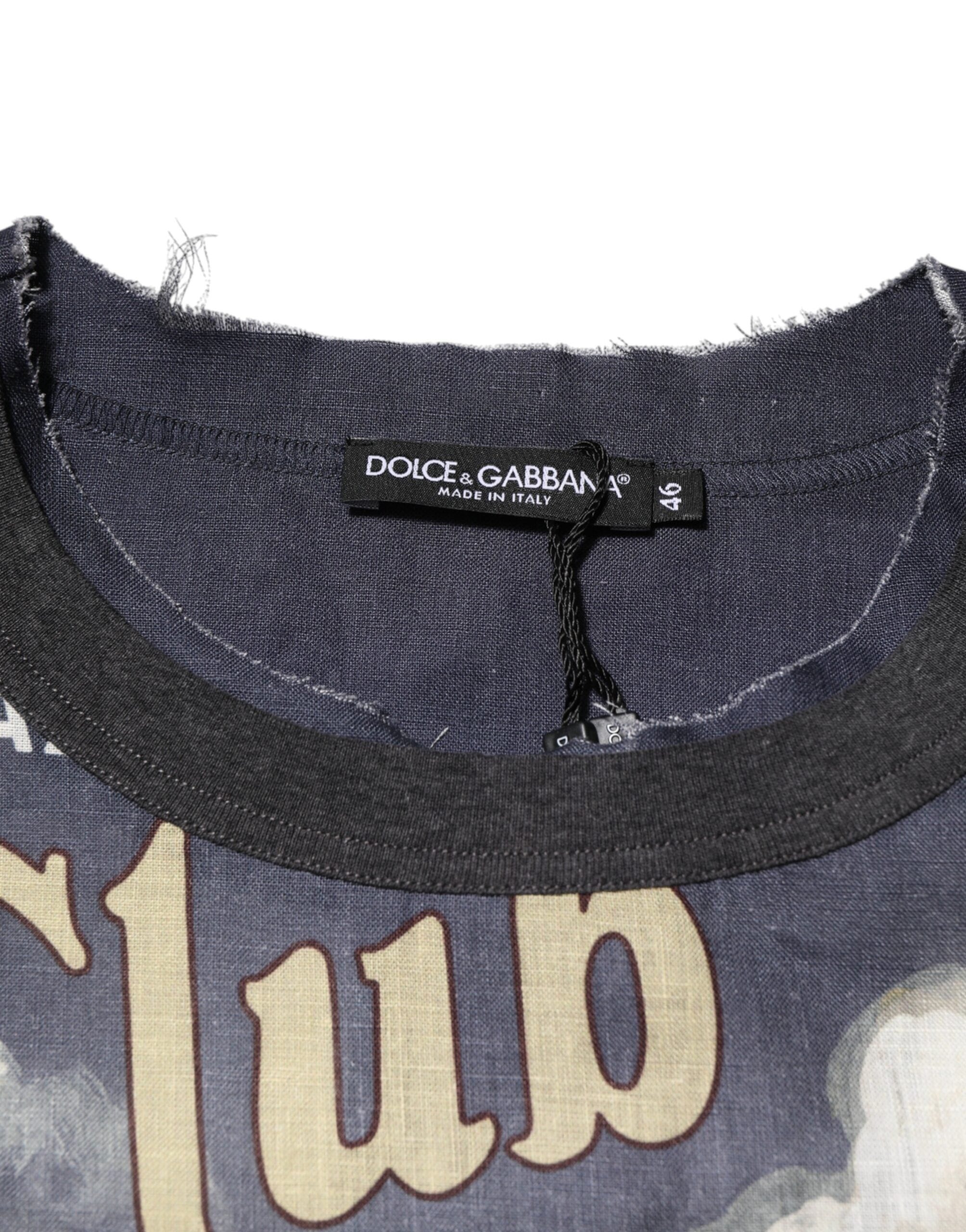 Palermo Jazz Club Linen Crew Neck Men T-shirt - ventzia