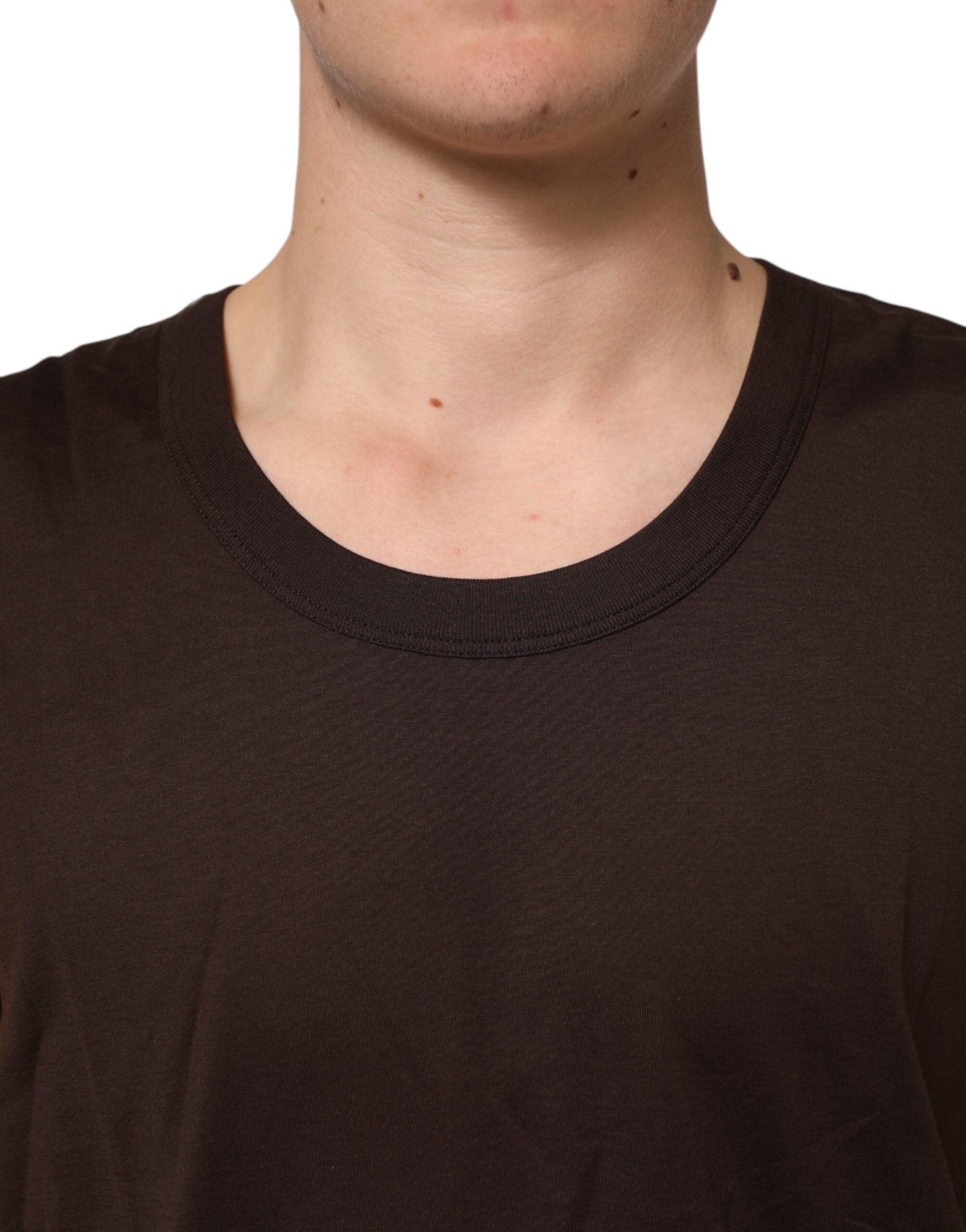 Brown Cotton Sleeveless Underwear Men Tank Top - ventzia