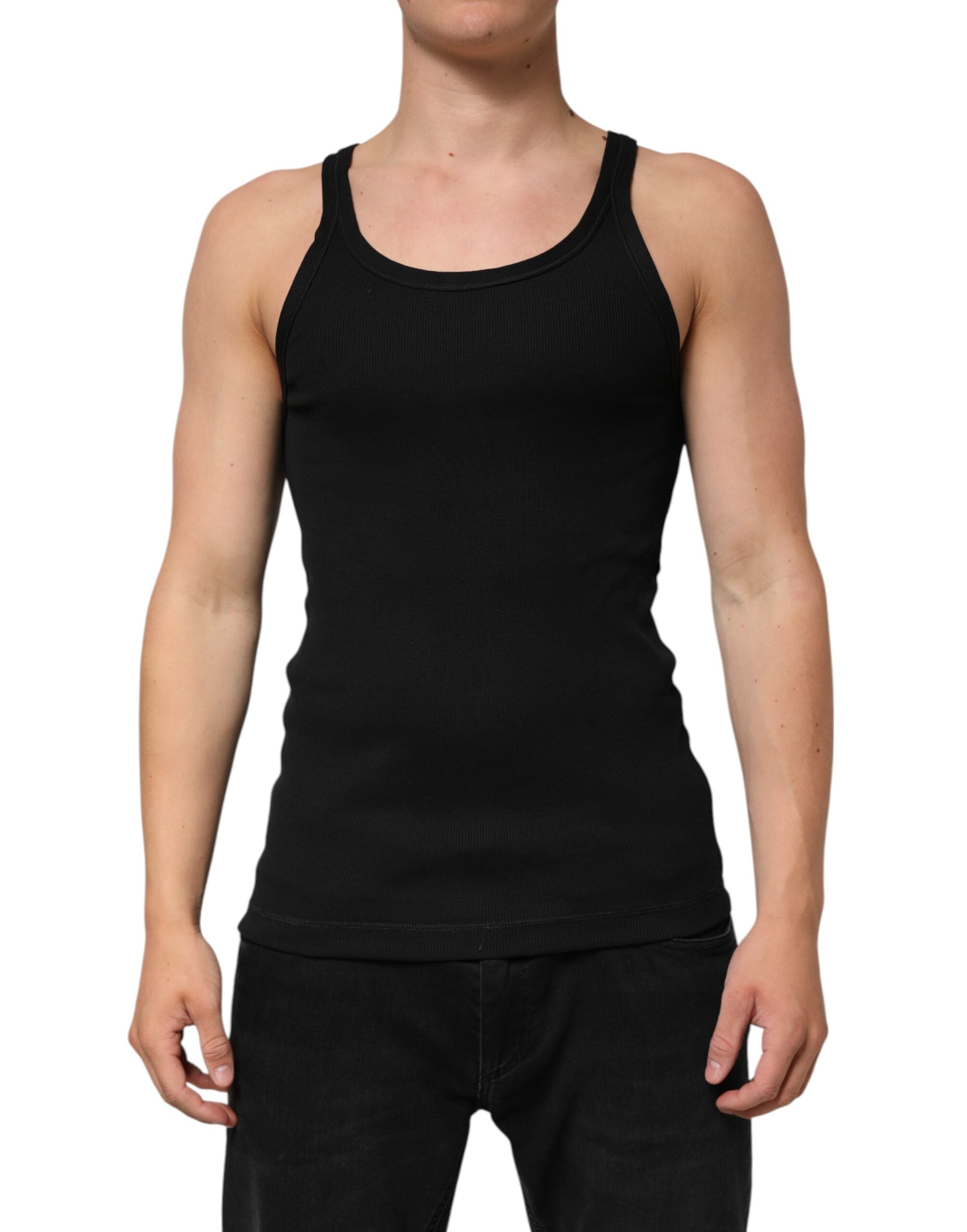 Black Tank Sleeveless Underwear Men T-shirt - ventzia
