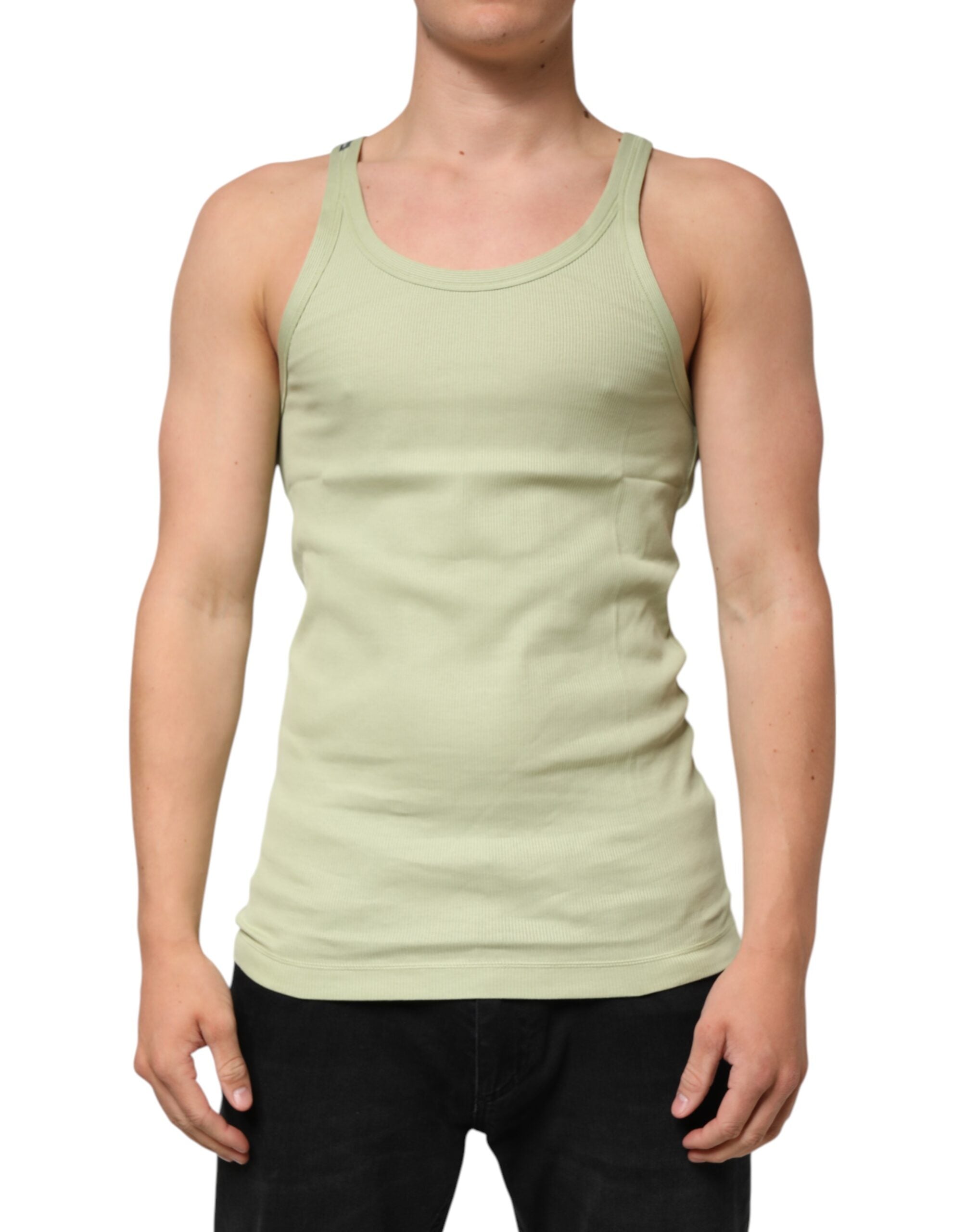 Light Green Tank Sleeveless Men Men T-shirt - ventzia
