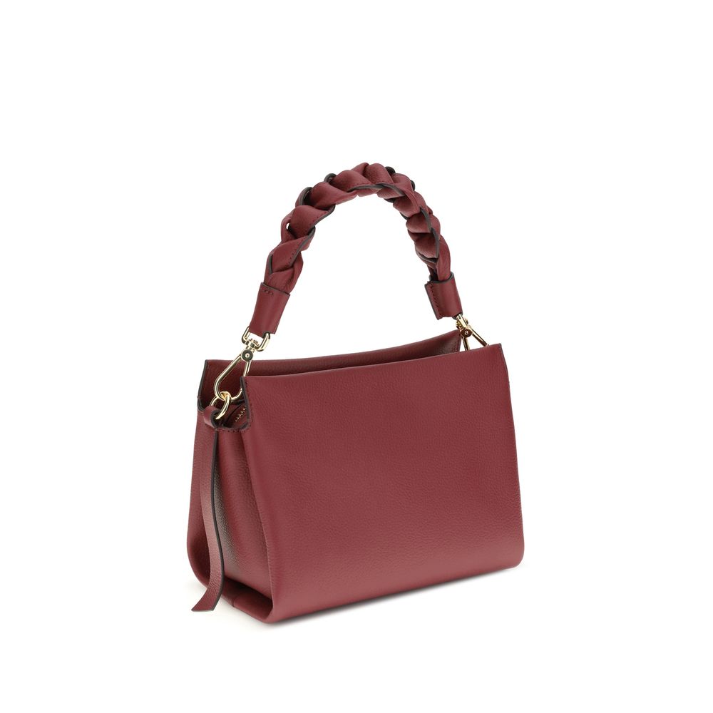 Bordeaux Calf Leather Bos Taurus Shoulder Bag - ventzia