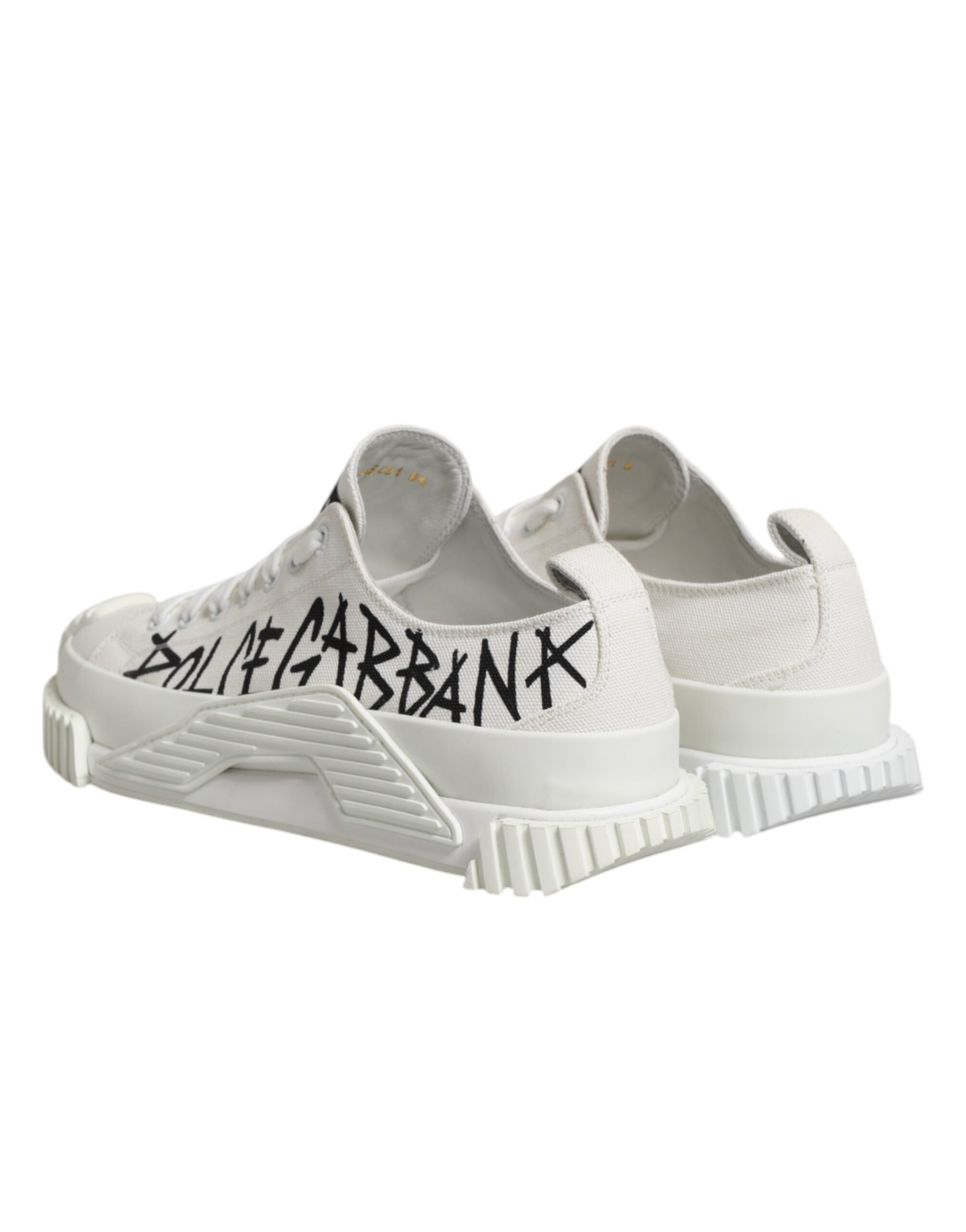 White Logo Graffiti Low Top Sneakers Shoes - ventzia
