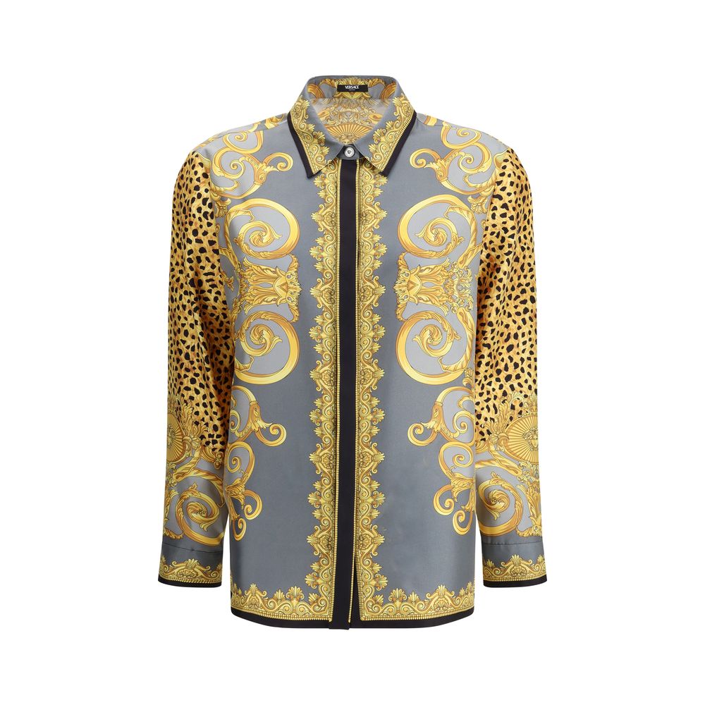 Silk Cheetah Foulard Shirt - ventzia