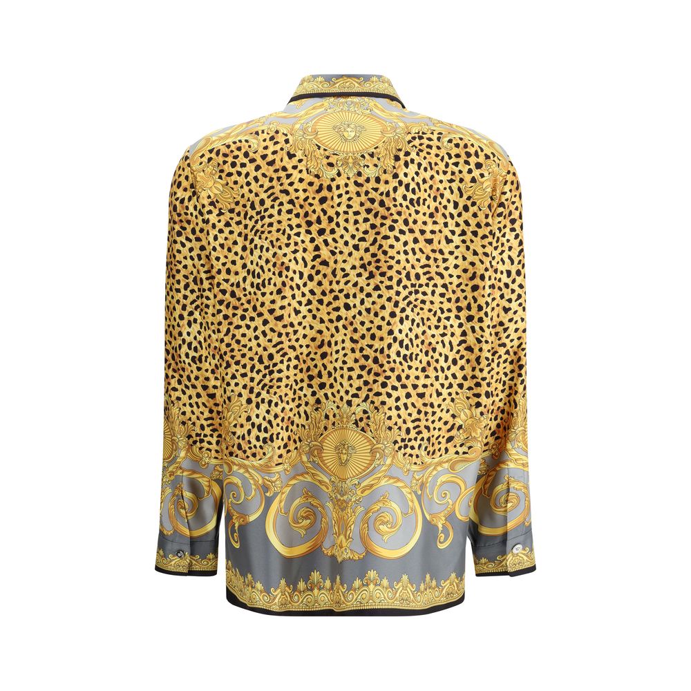 Silk Cheetah Foulard Shirt - ventzia