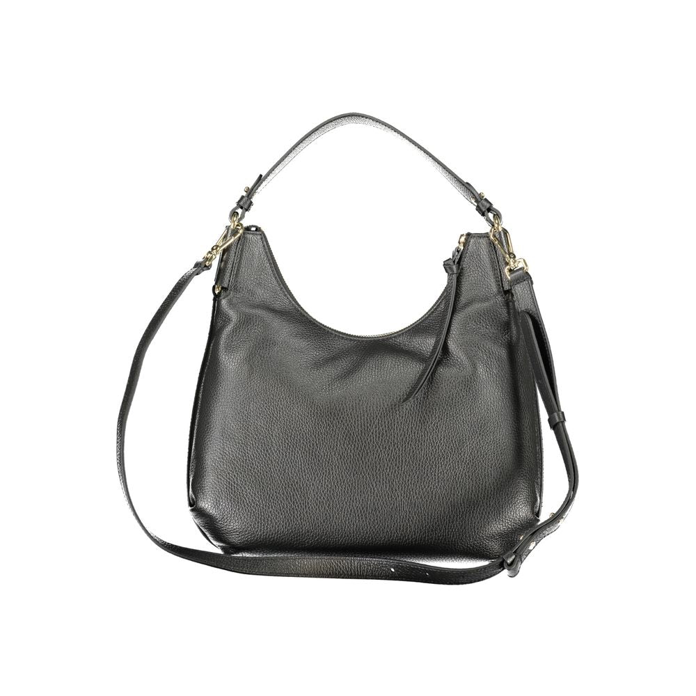 Black Leather Women Handbag - ventzia
