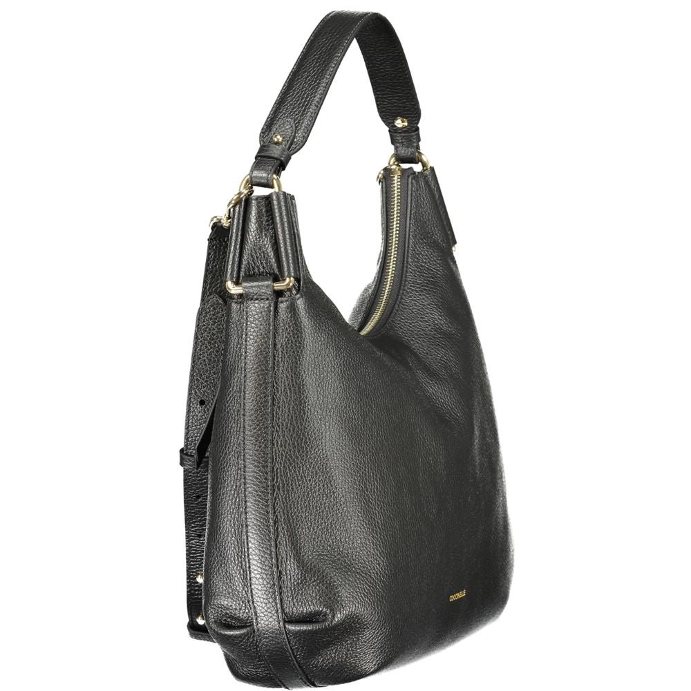 Black Leather Women Handbag - ventzia