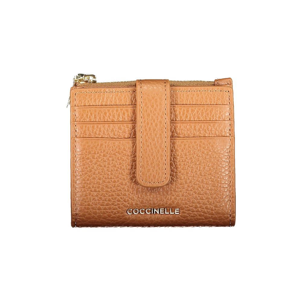 Brown Leather Women Wallet - ventzia