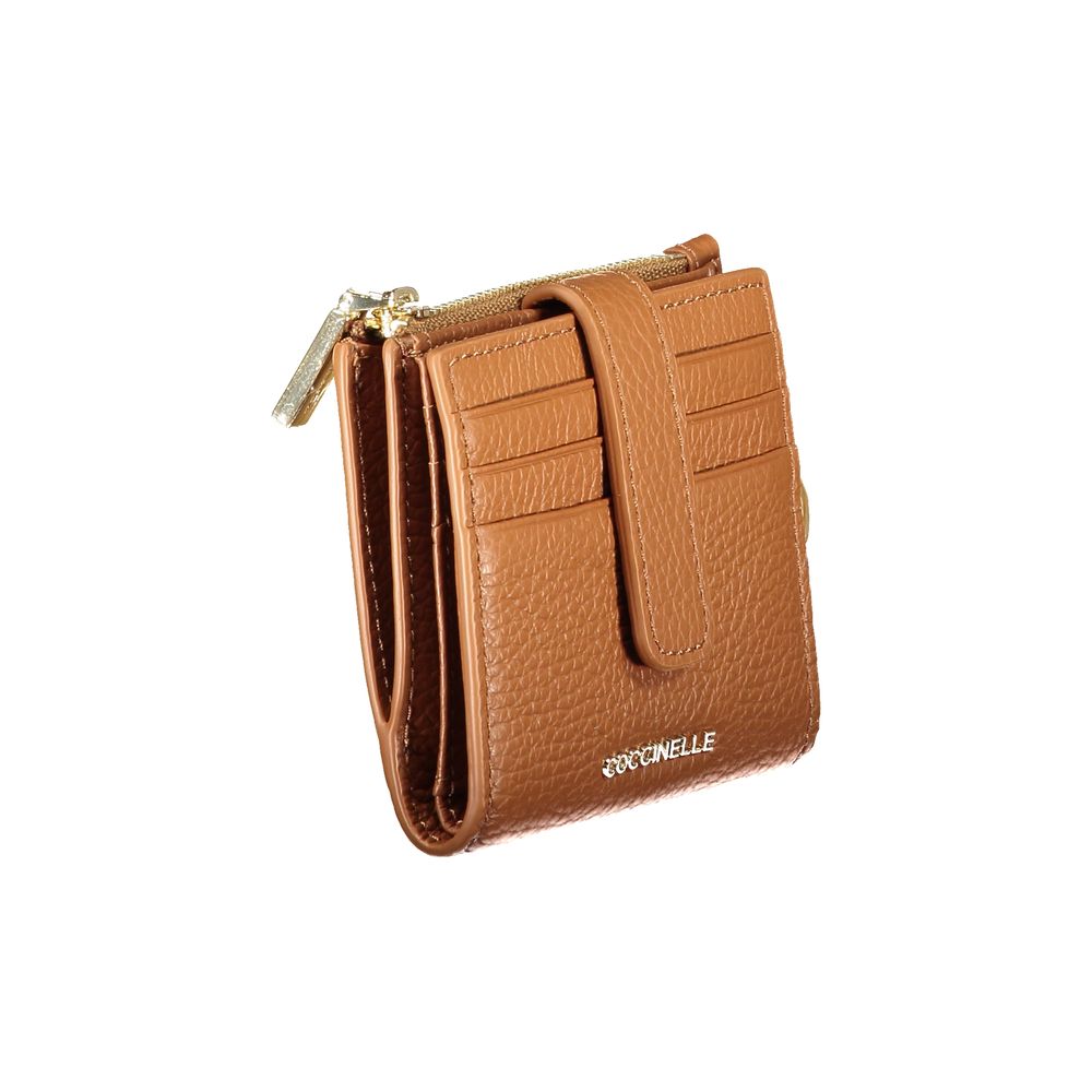 Brown Leather Women Wallet - ventzia