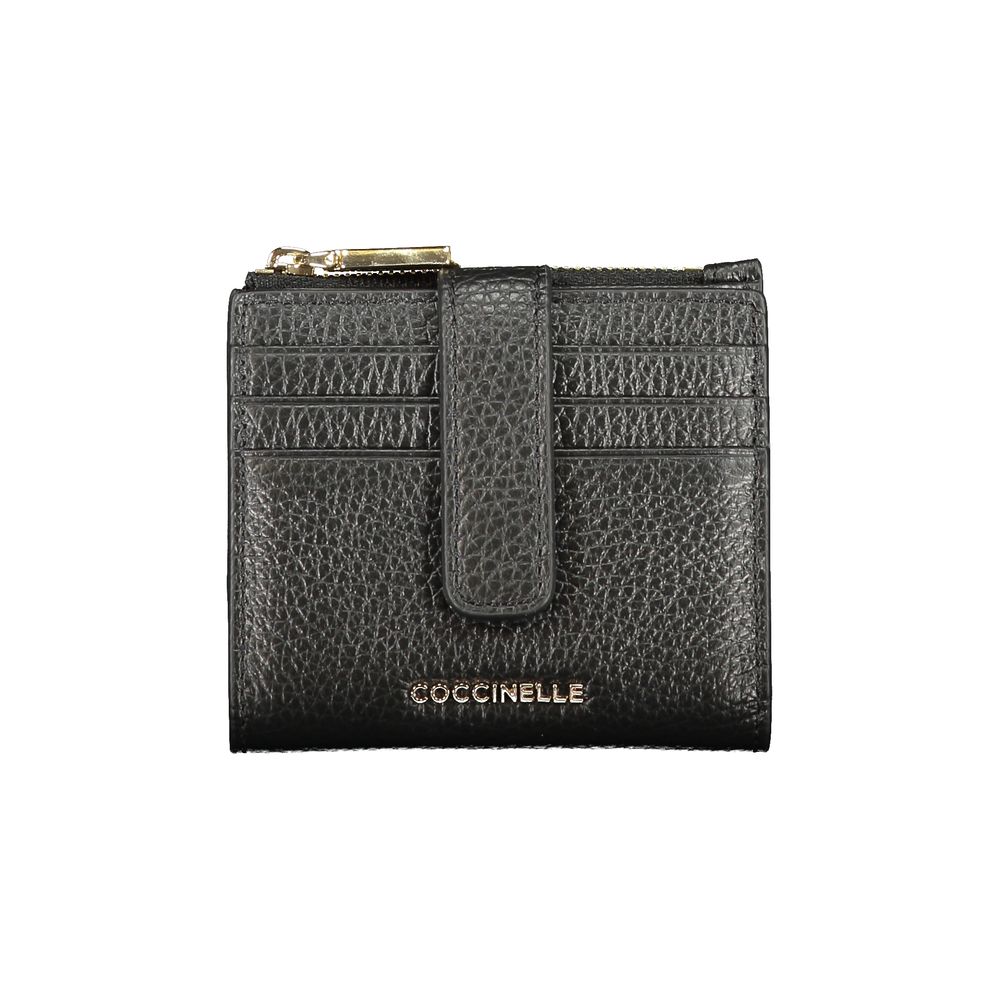 Black Leather Women Wallet - ventzia