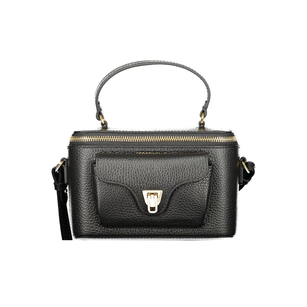 Black Leather Women Handbag - ventzia