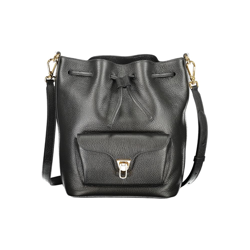 Black Leather Women Handbag - ventzia