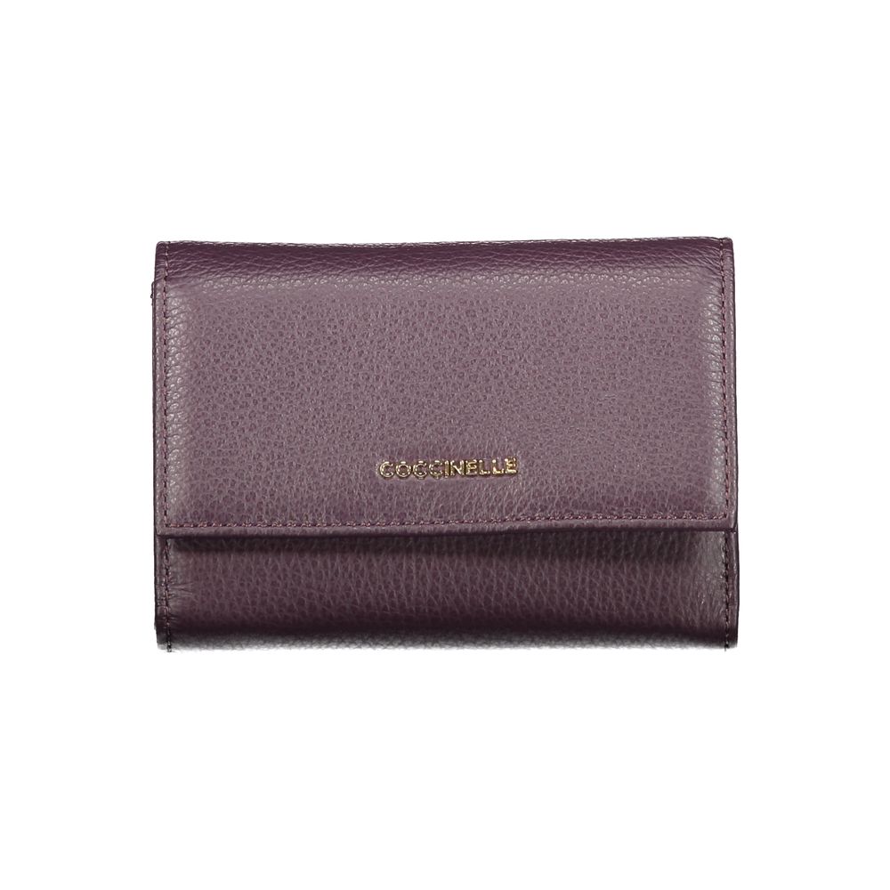 Purple Leather Women Wallet - ventzia