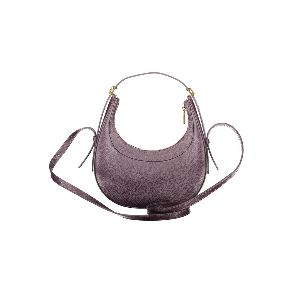 Purple Leather Women Handbag - ventzia