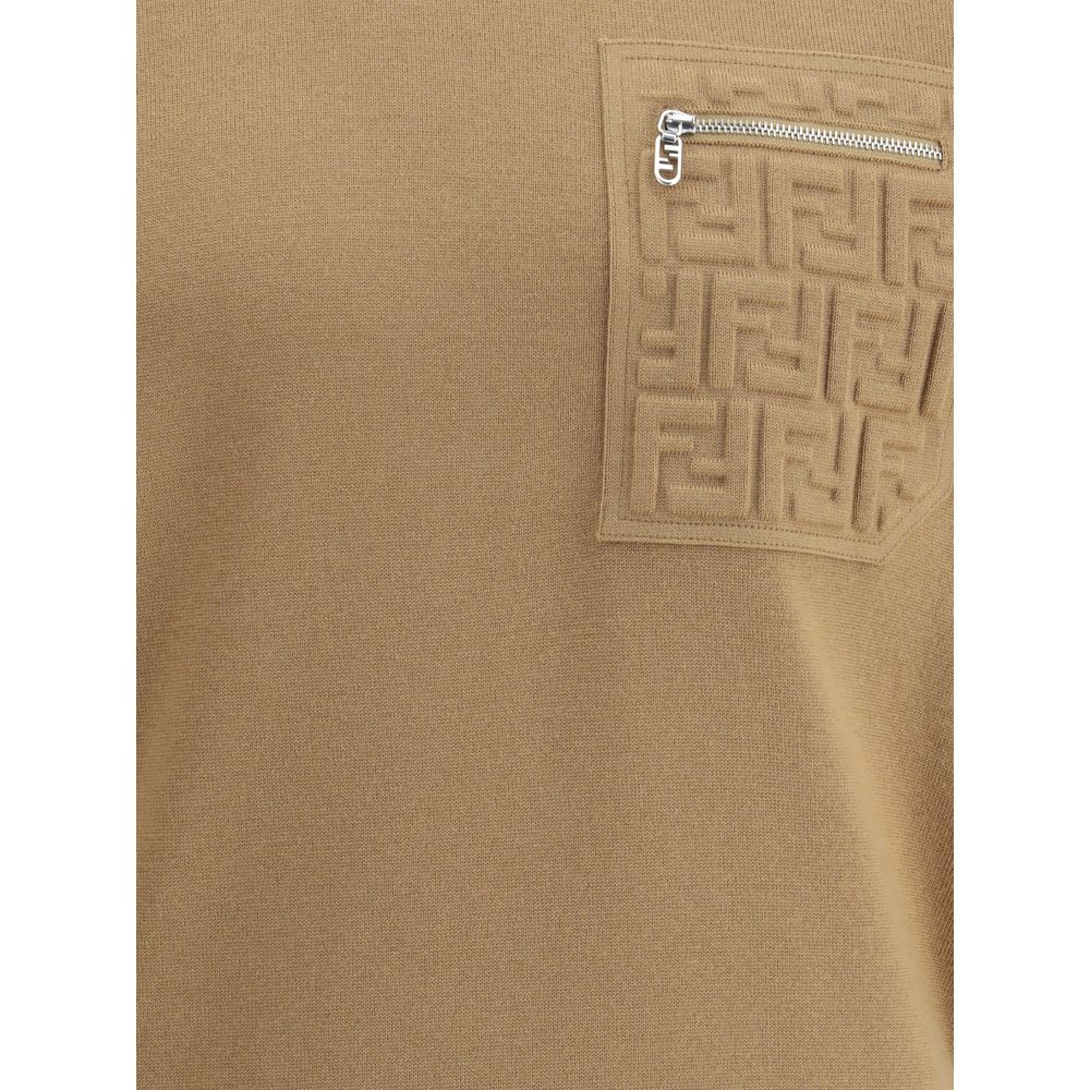 Beige Fleece Wool Sweatshirt - ventzia