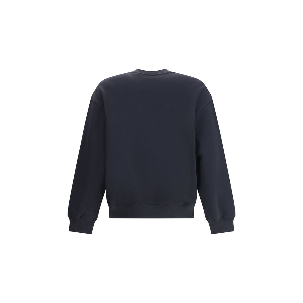 Black Cotton Sweatshirt - ventzia