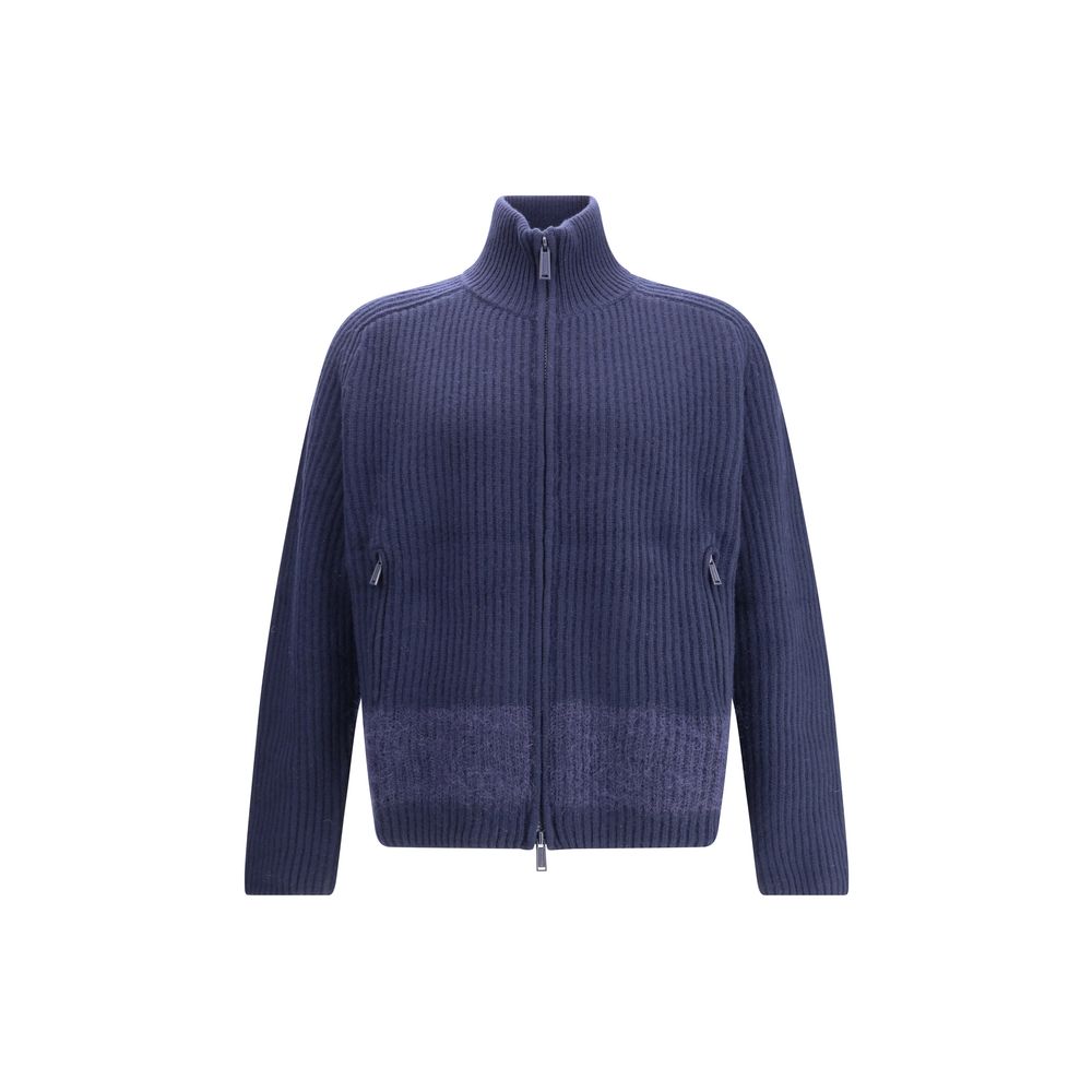 Blue Wool Cardigan - ventzia