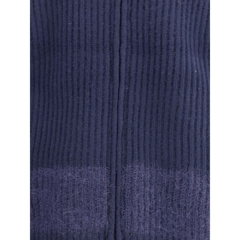 Blue Wool Cardigan - ventzia