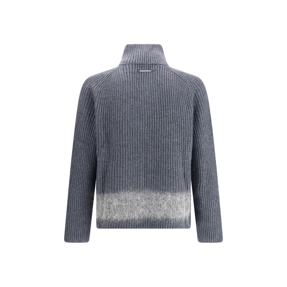 Gray Wool Cardigan - ventzia