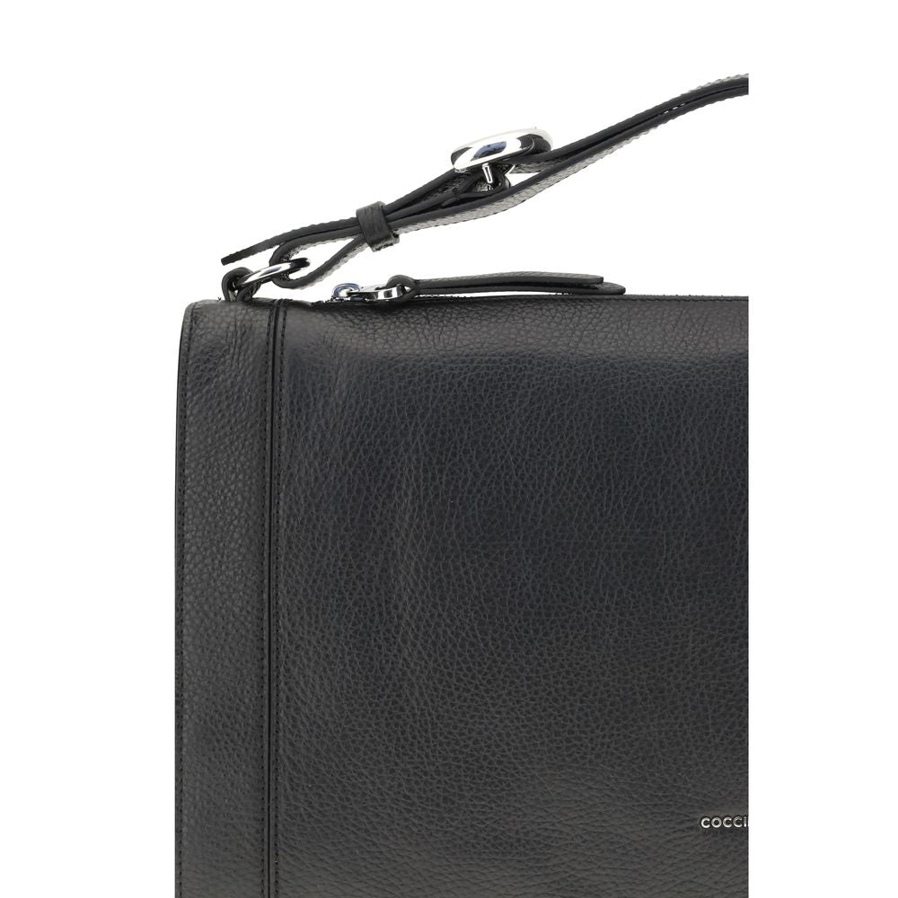 Black Calf Leather Bos Taurus Handbag - ventzia